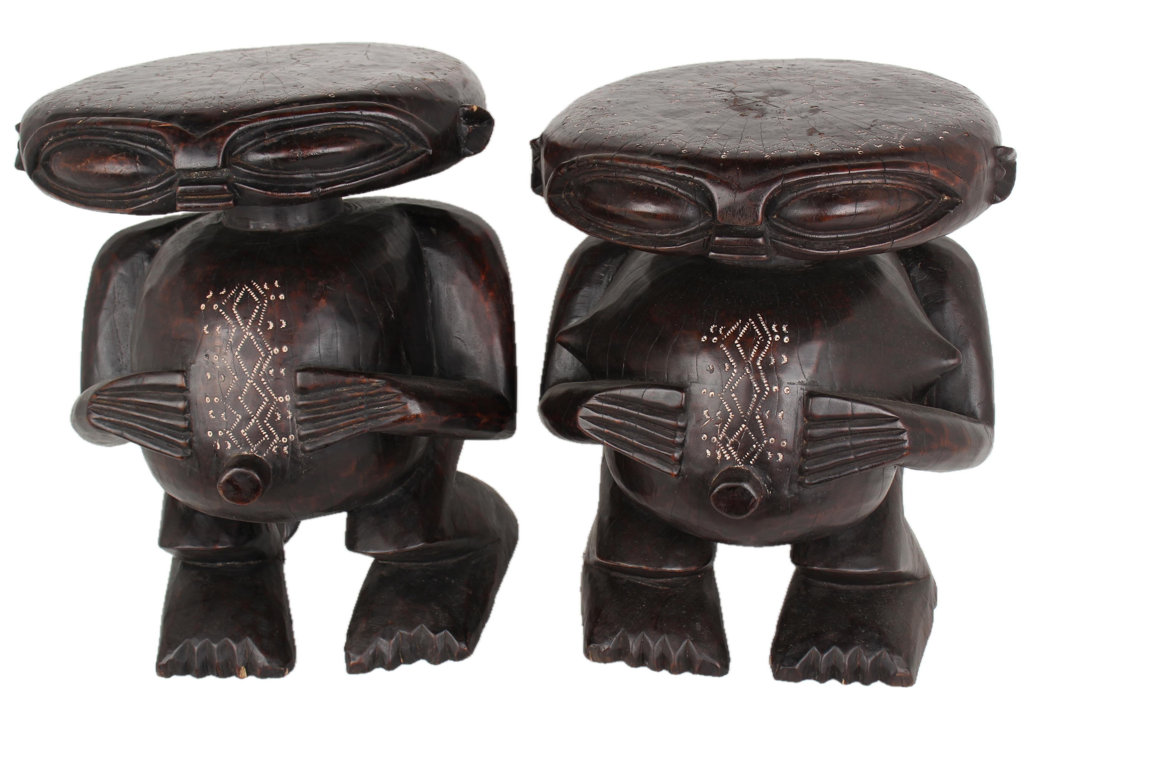 Pygmy Tribe Wooden and Basket Artifacts ~20.9" Tall - New 2025