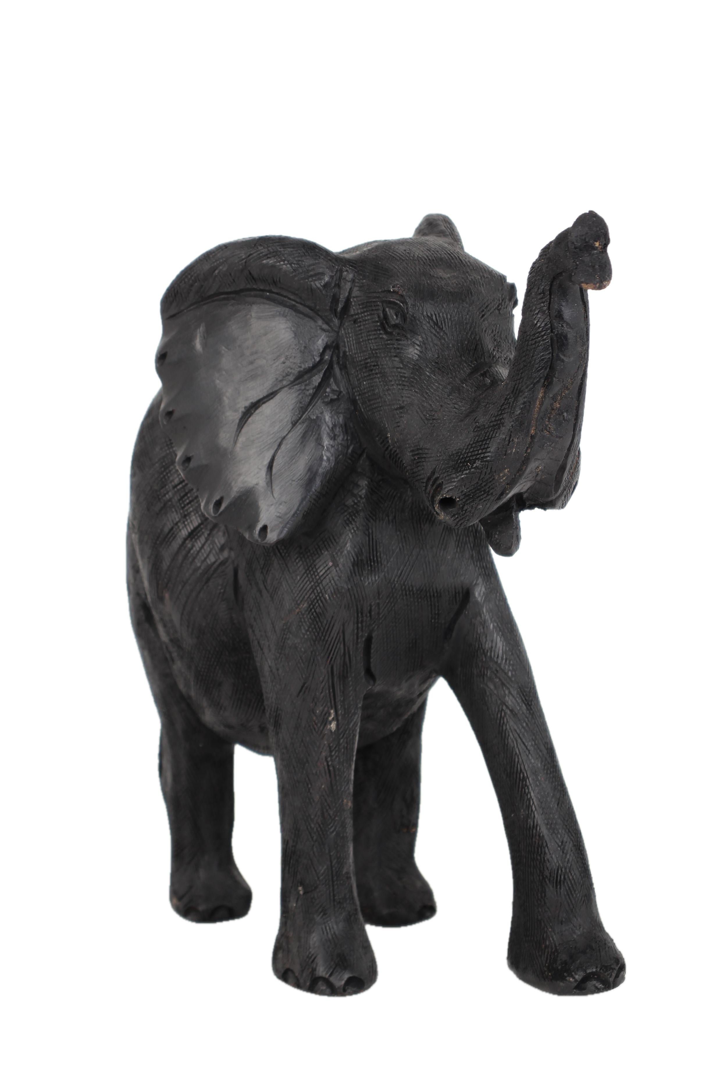 Chichewa Tribe Wooden Elephant ~15.0" Tall - New 2025 - Wooden and Basket Artifacts