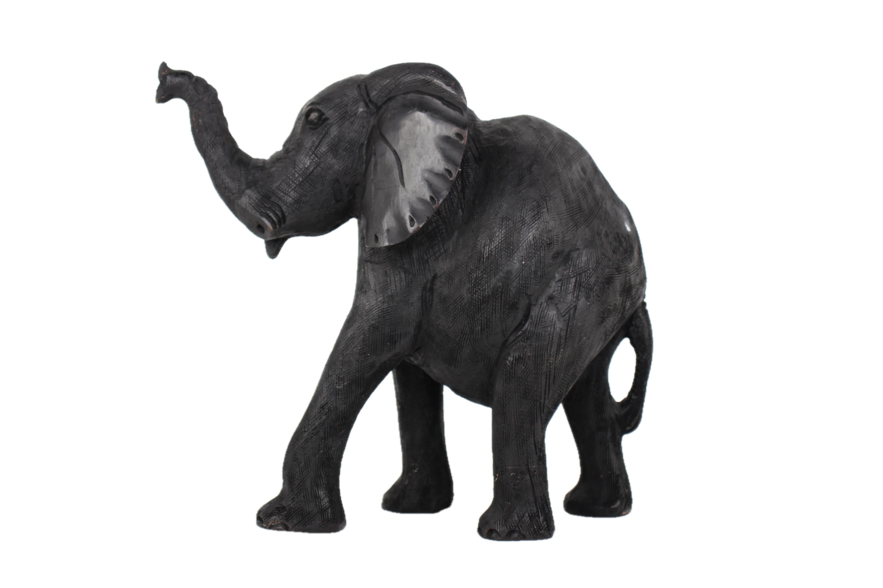 Chichewa Tribe Wooden Elephant ~15.0" Tall - New 2025 - Wooden and Basket Artifacts