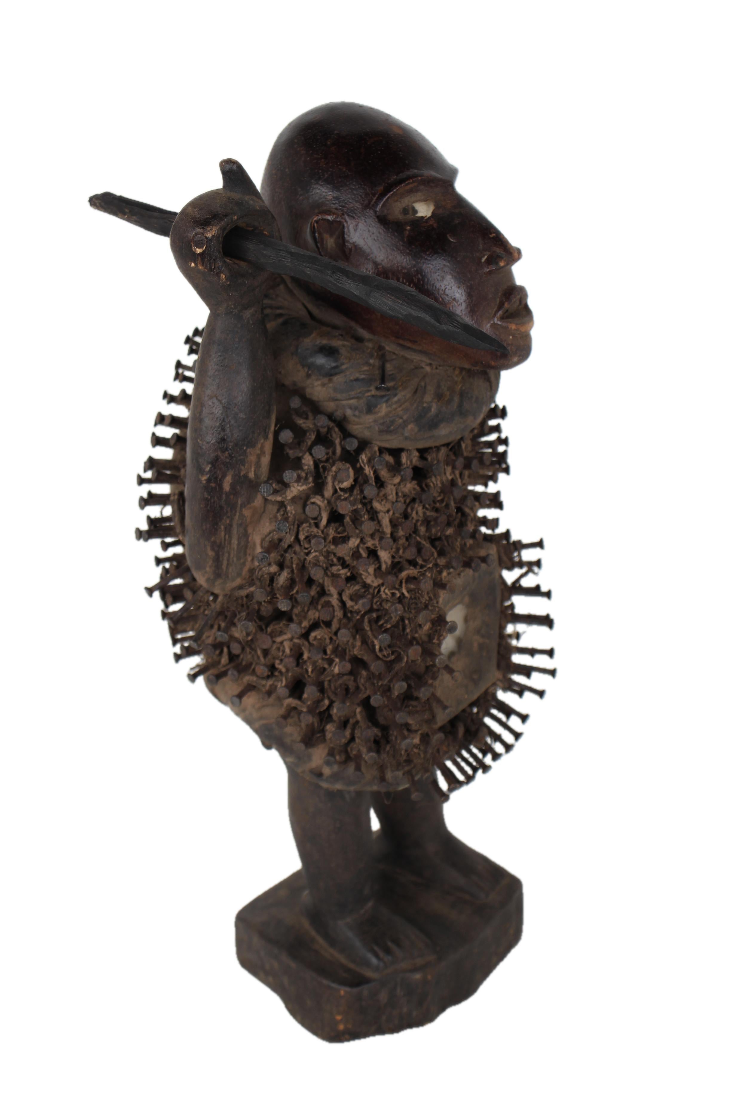 Bakongo Tribe Fetishes ~13.8" Tall - New 2025 - West African Artifacts