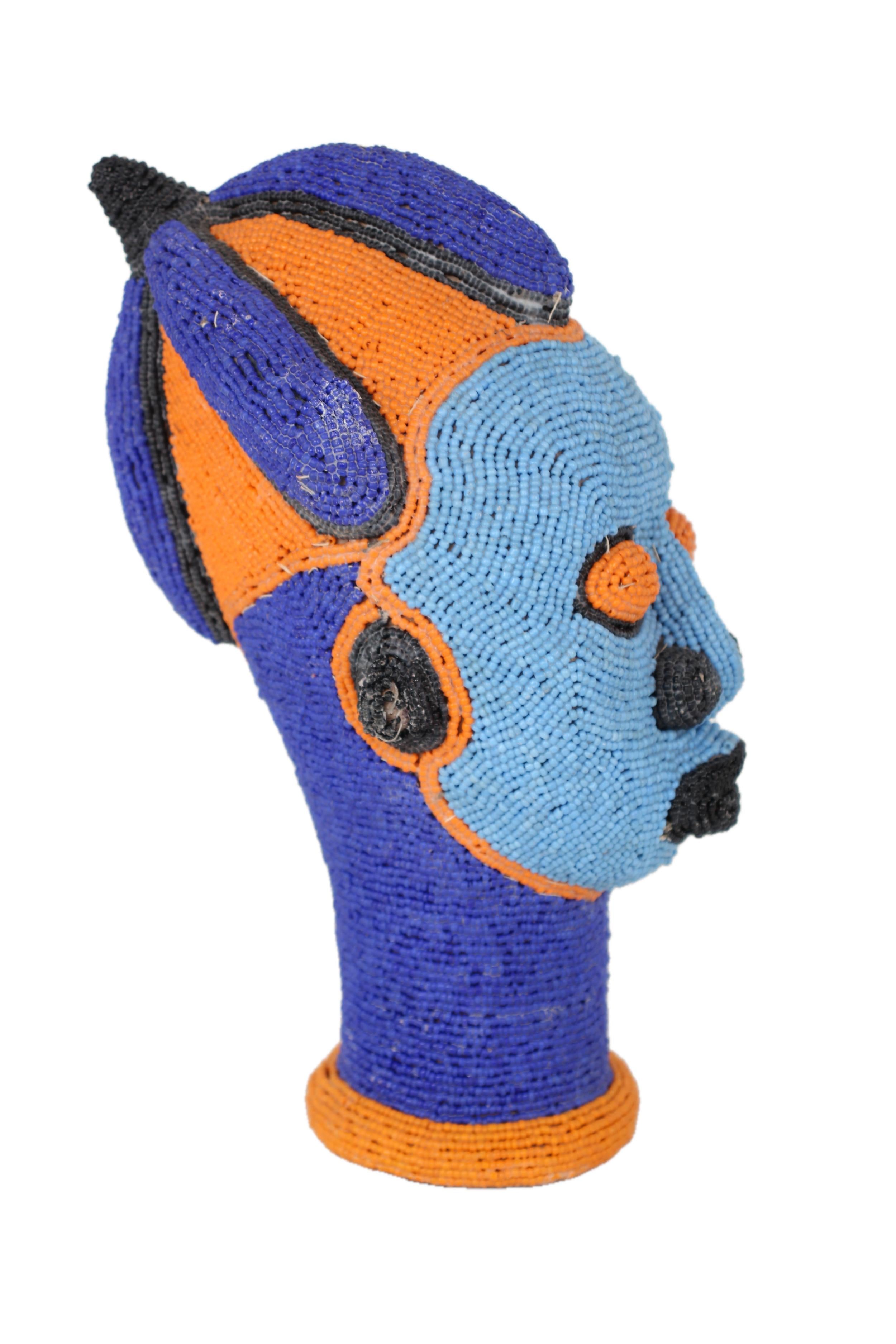 Igbo/Ibo Tribe Beaded Mask ~11.0" Tall - New 2025