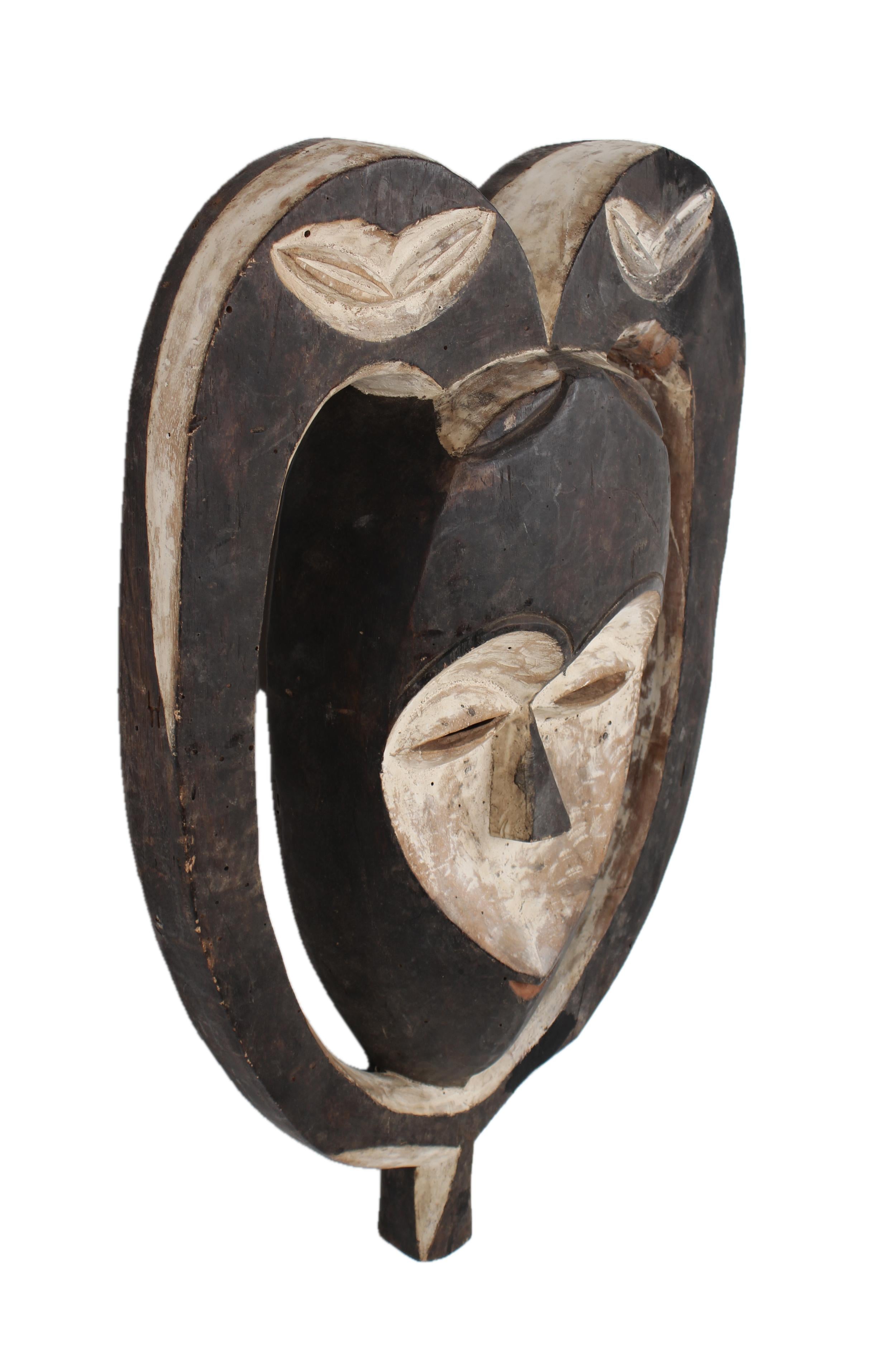 Kwele Tribe Mask ~27.6" Tall - New 2025 - West African Artifacts