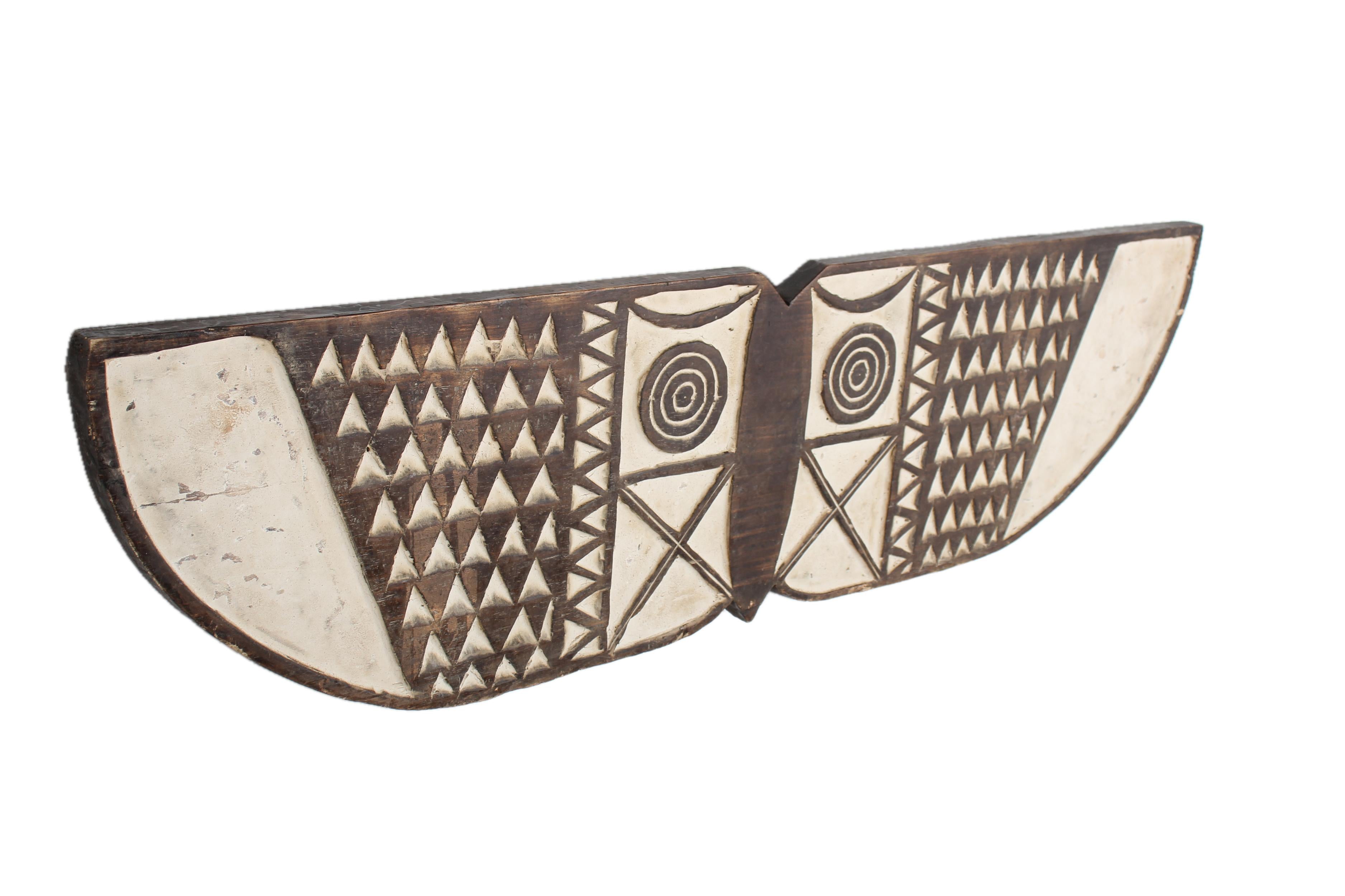 Bwa Tribe Wing Mask ~9.8" Tall - New 2025 - West African Artifacts