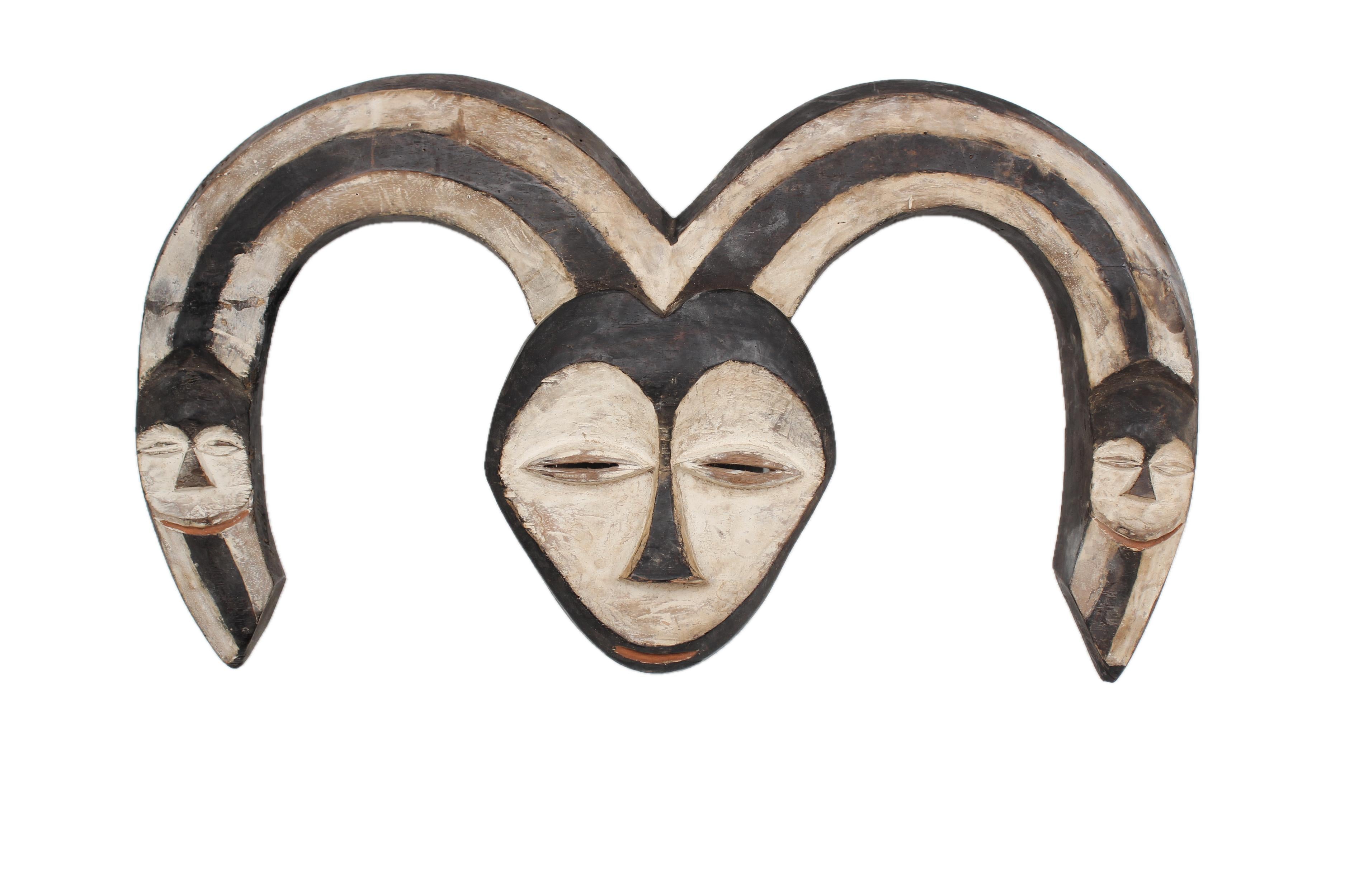 Kwele Tribe Mask ~15.7" Tall - New 2025