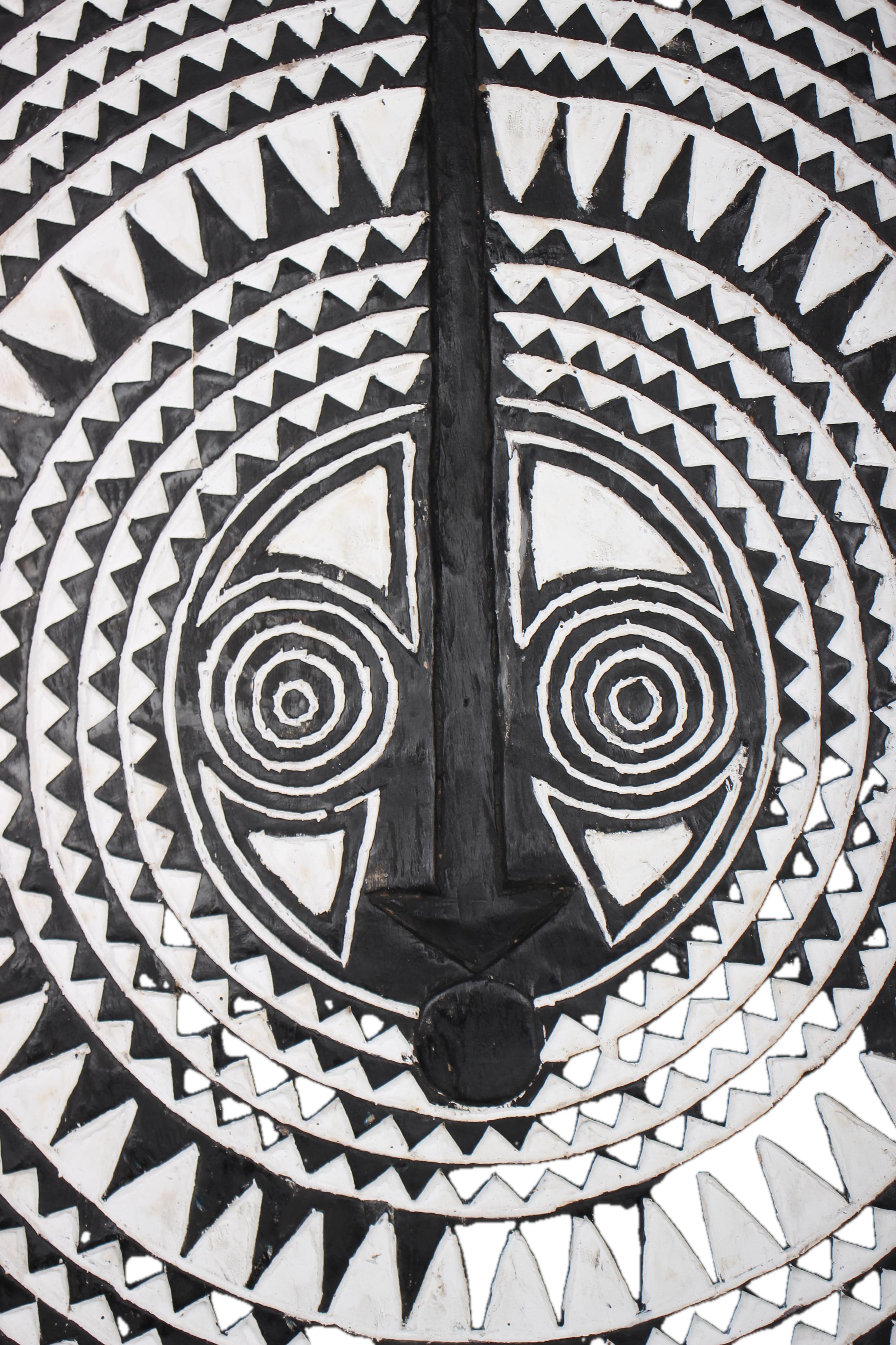 Bobo Tribe Sun Mask ~52.8" Tall - New 2025 - West African Artifacts