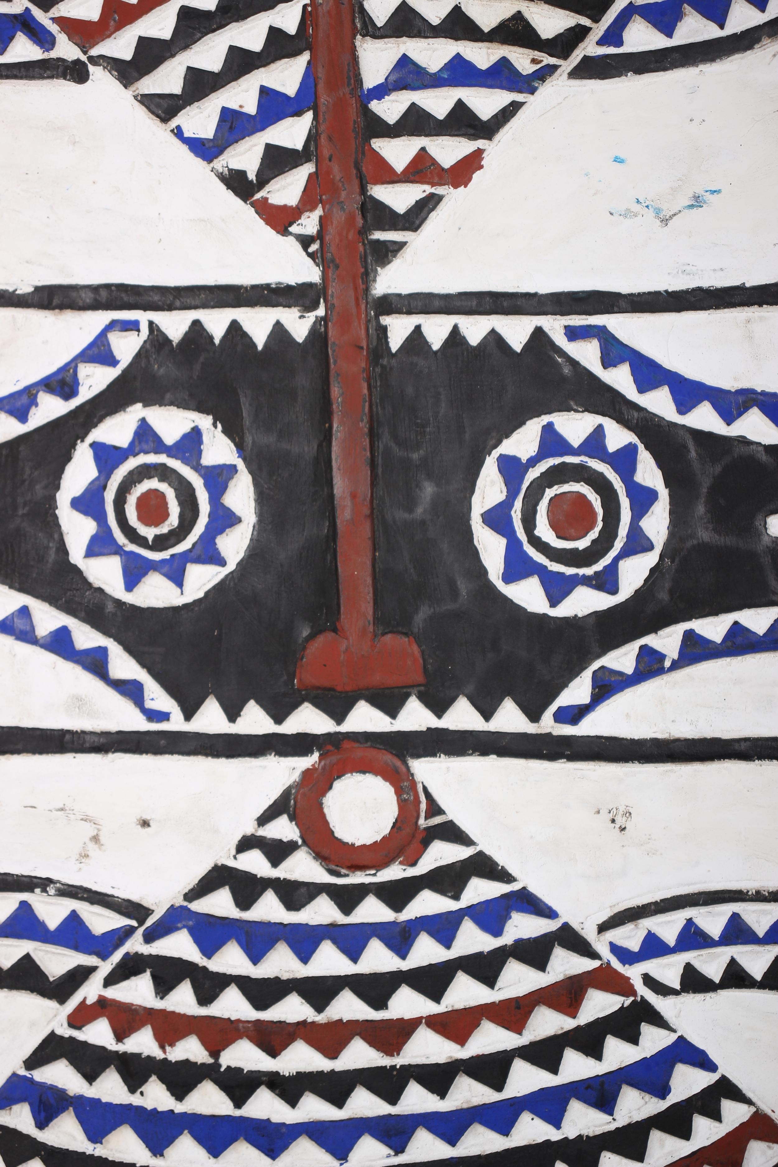 Bobo Tribe Sun Mask ~52.8" Tall - New 2025 - West African Artifacts