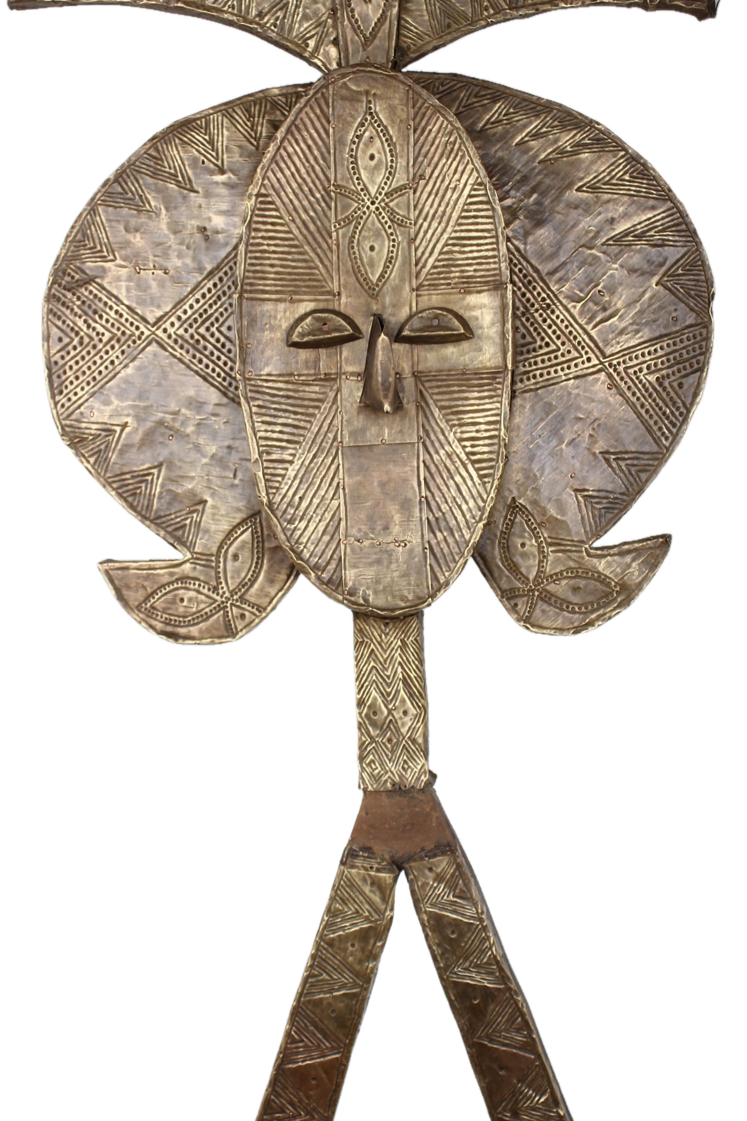 Bakota Tribe Reliquary Wooden Figure ~74.0" Tall - New 2025 - West African Artifacts