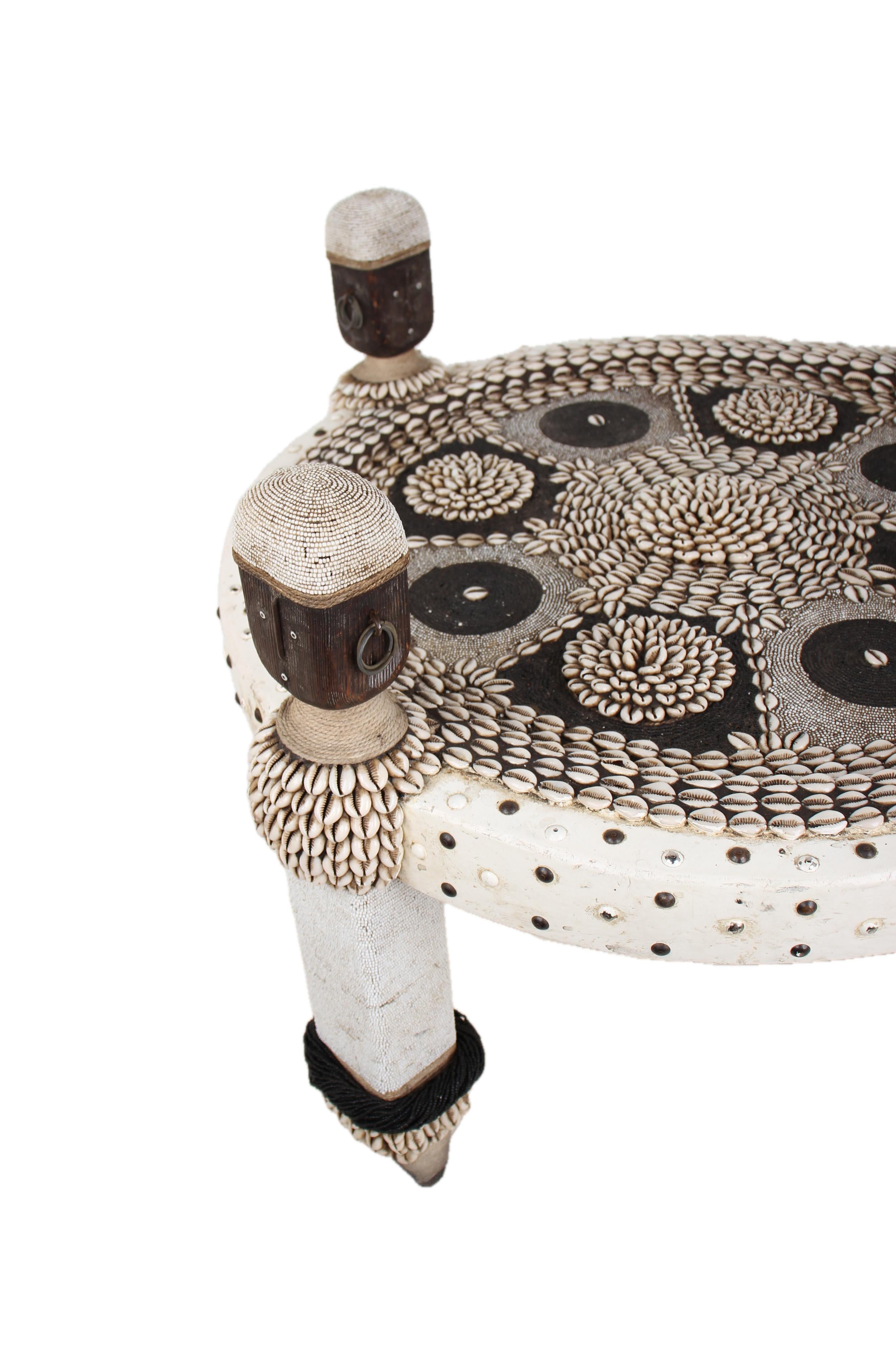 Namji Tribe Beaded Table ~24.0" Tall - New 2025 - Beaded Artifacts