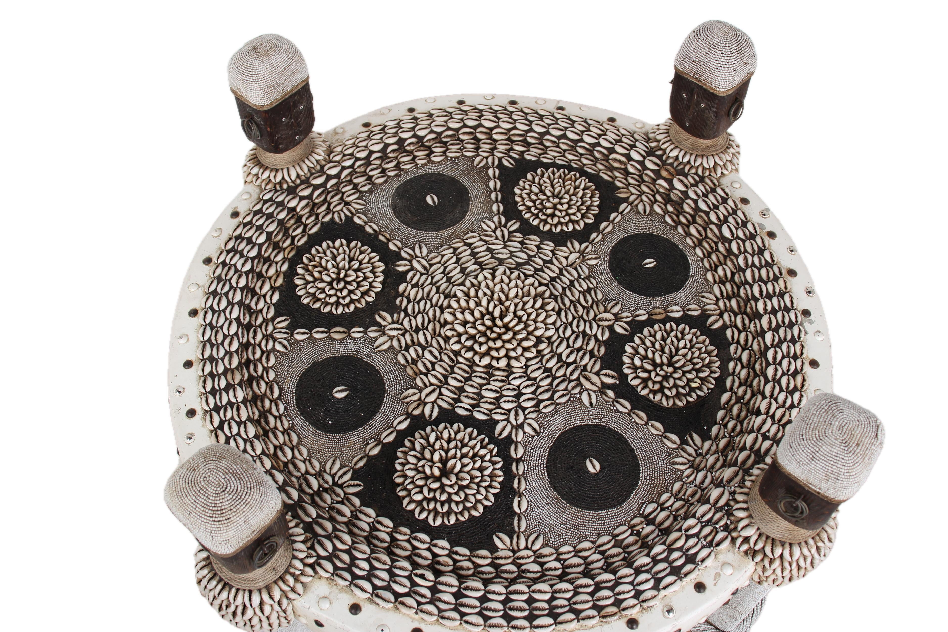 Namji Tribe Beaded Table ~24.0" Tall - New 2025 - Beaded Artifacts