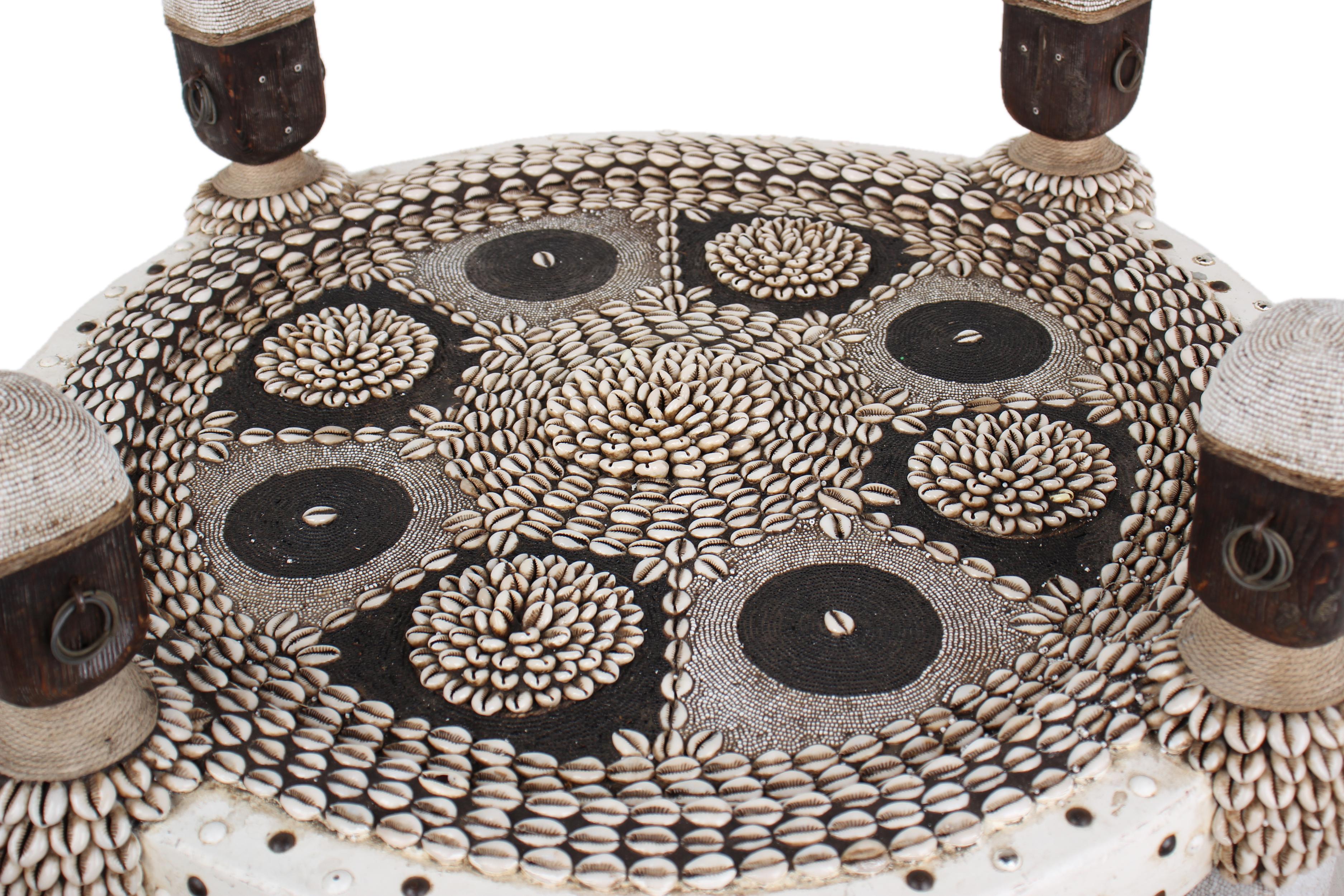 Namji Tribe Beaded Table ~24.0" Tall - New 2025 - Beaded Artifacts