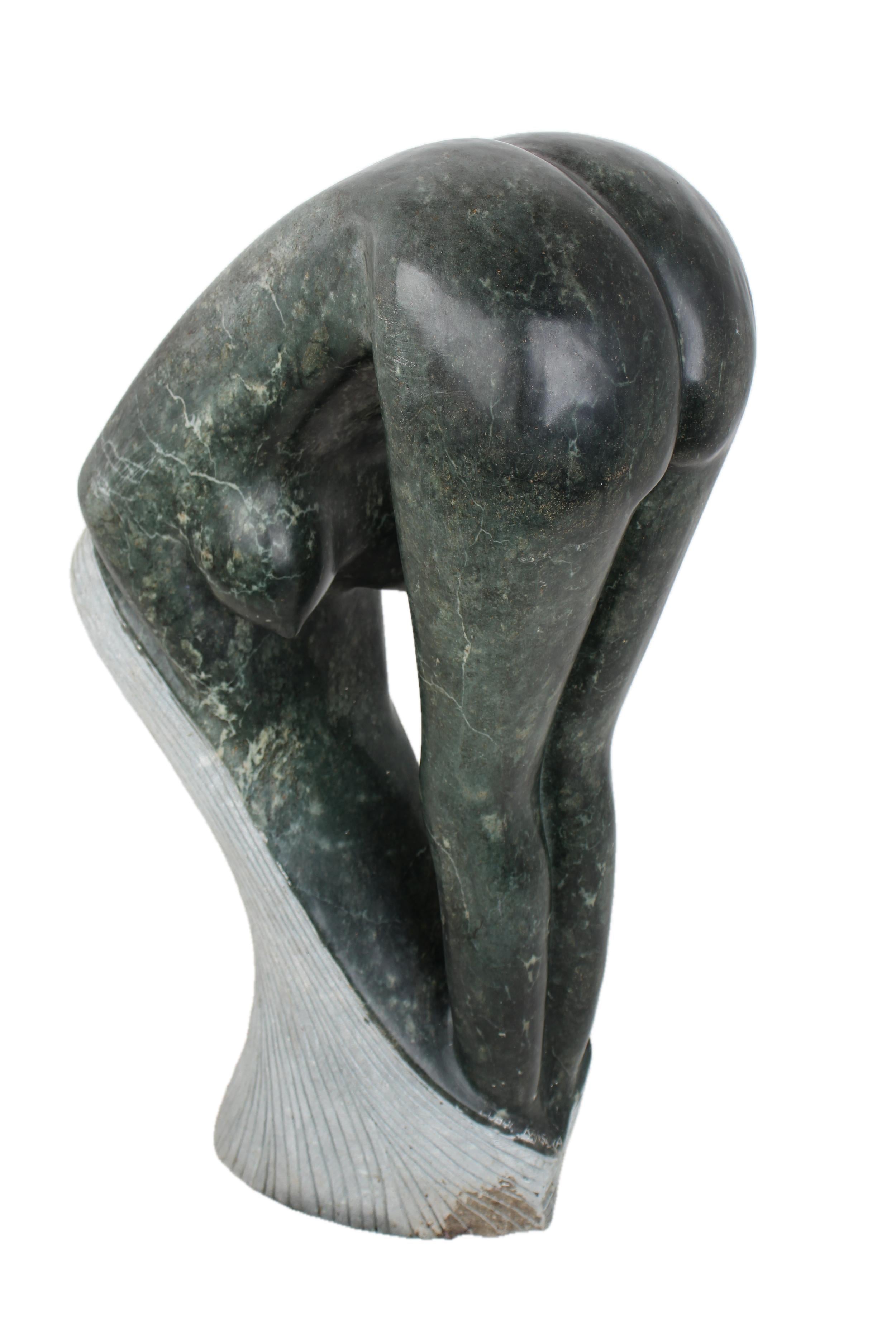 Shona Tribe Opal Stone Bathing Lady ~30.3" Tall - New 2025 - Shona