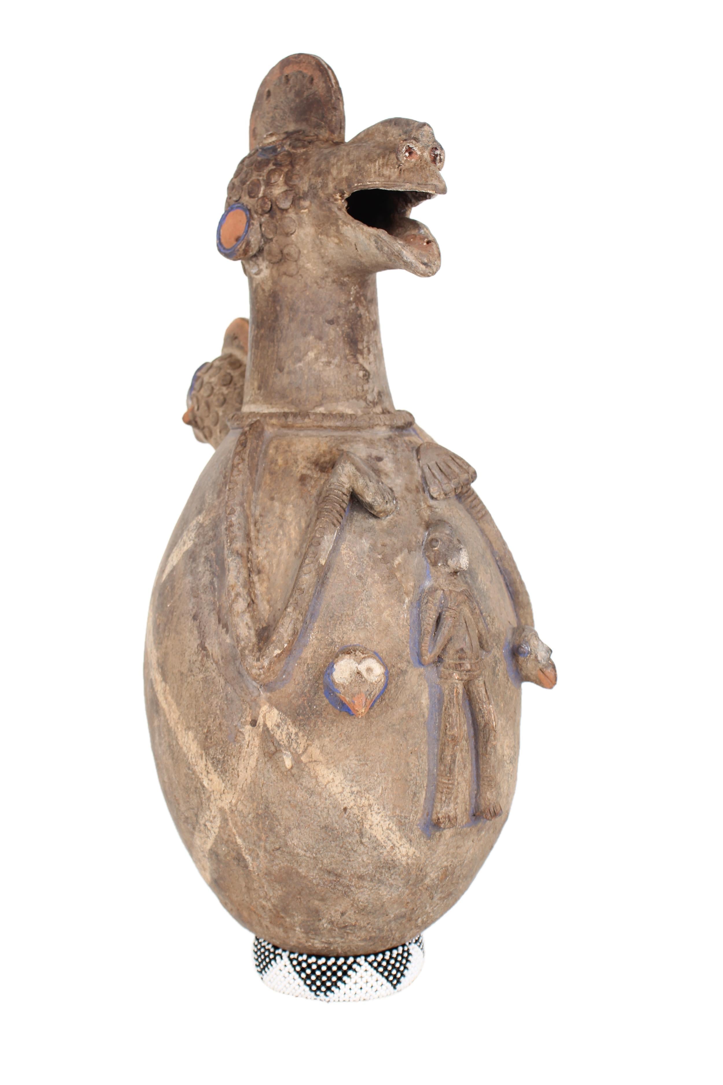 Igbo/Ibo Tribe Terracotta Antique Duck ~24.8" Tall - New 2025
