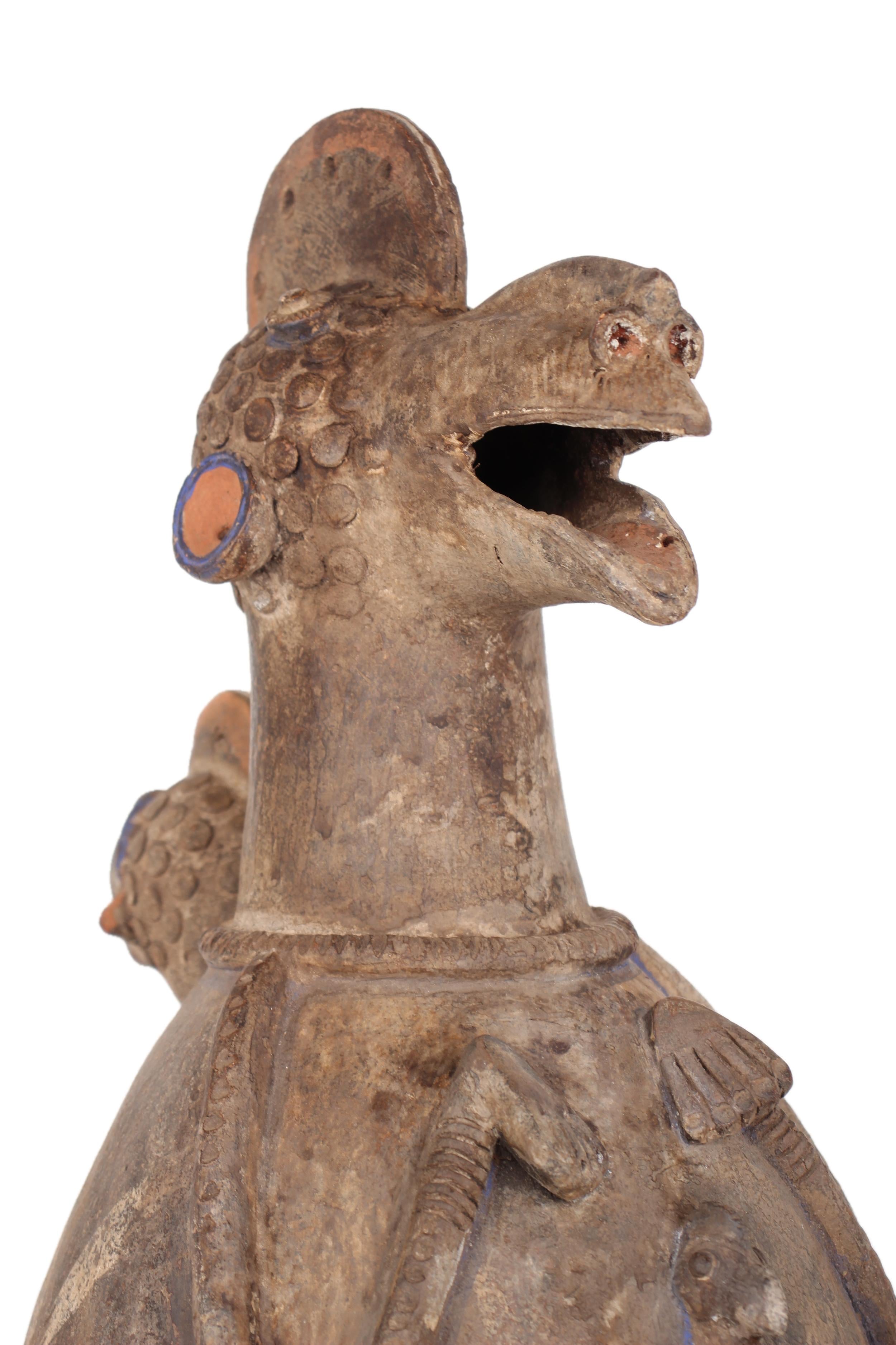 Igbo/Ibo Tribe Terracotta Antique Duck ~24.8" Tall - New 2025