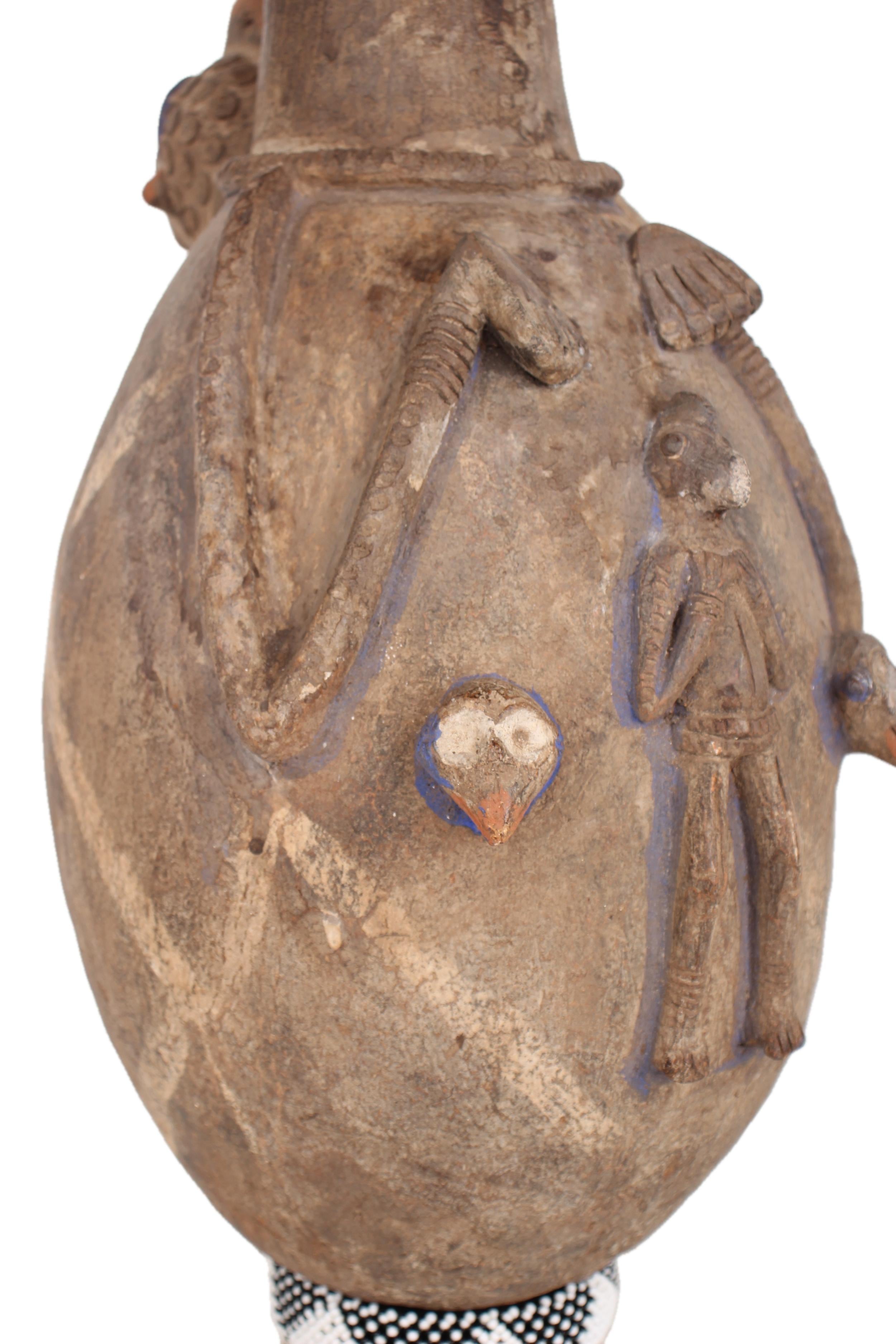 Igbo/Ibo Tribe Terracotta Antique Duck ~24.8" Tall - New 2025 - West African Artifacts