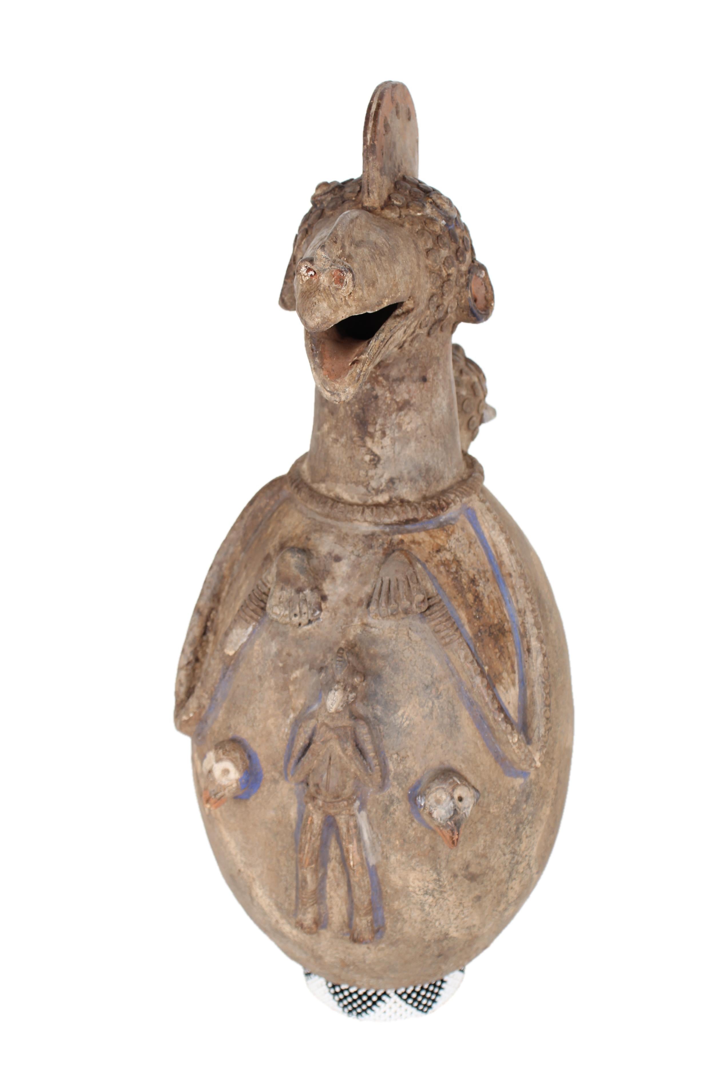 Igbo/Ibo Tribe Terracotta Antique Duck ~24.8" Tall - New 2025 - West African Artifacts