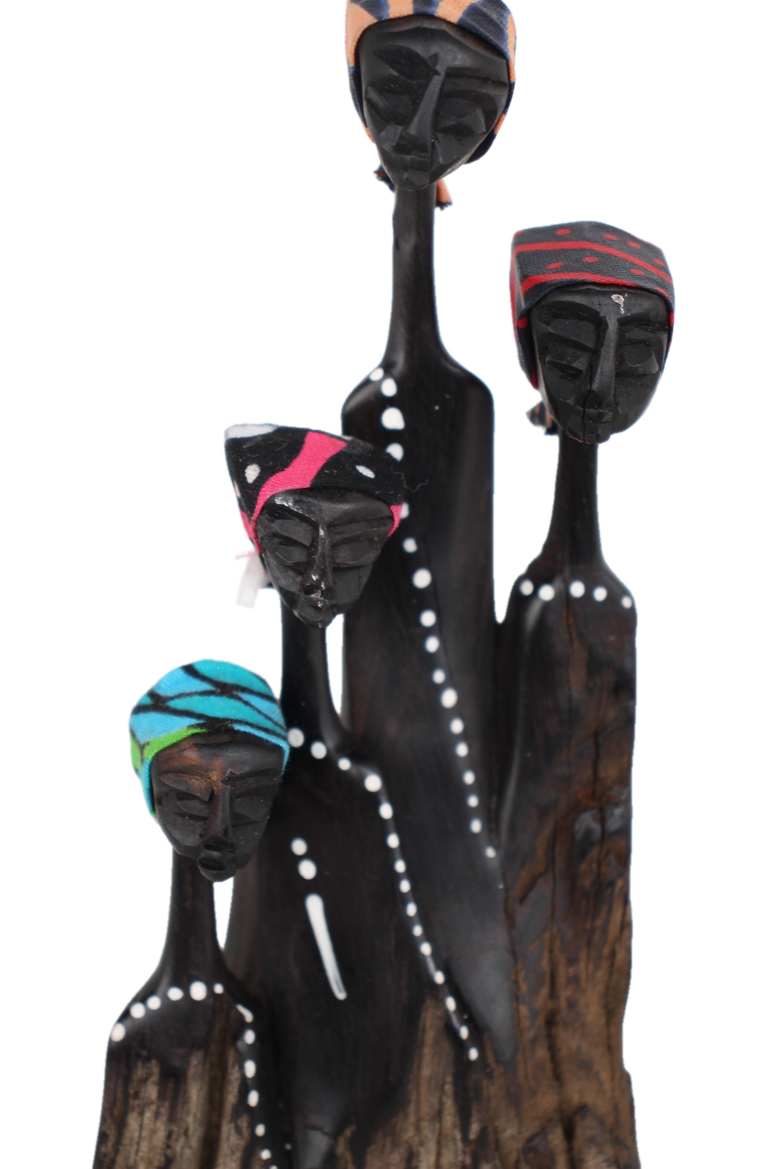 Makonde Tribe Mozambican Family ~9.1" Tall - New 2025