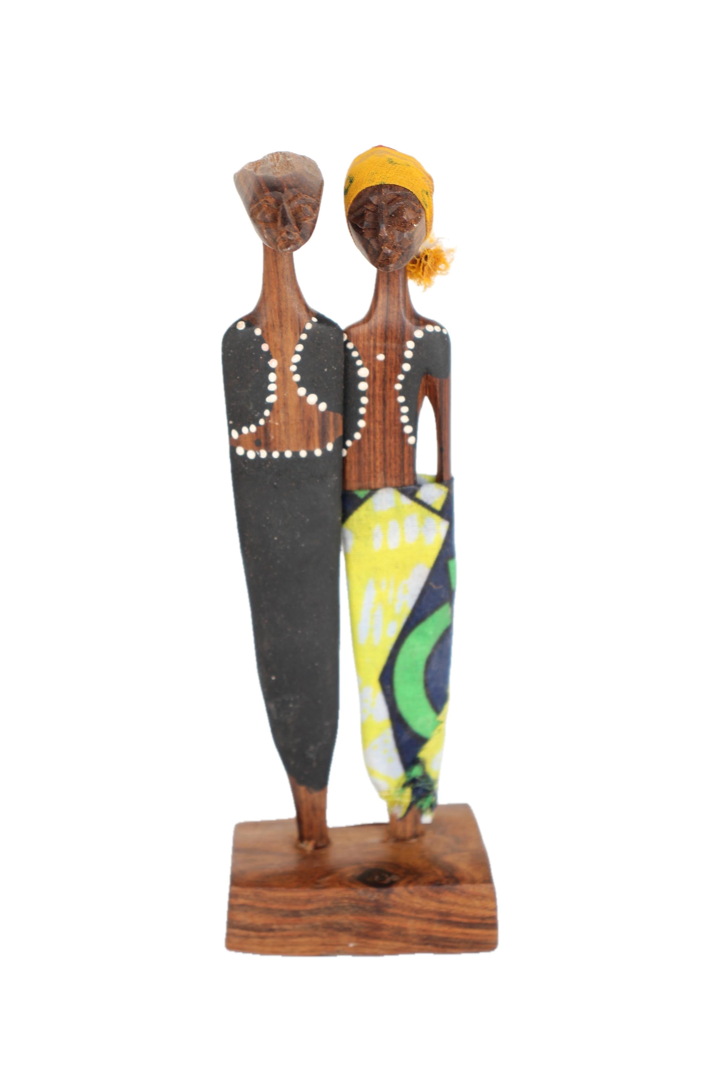 Makonde Tribe Mozambican Family ~6.7" Tall - New 2025