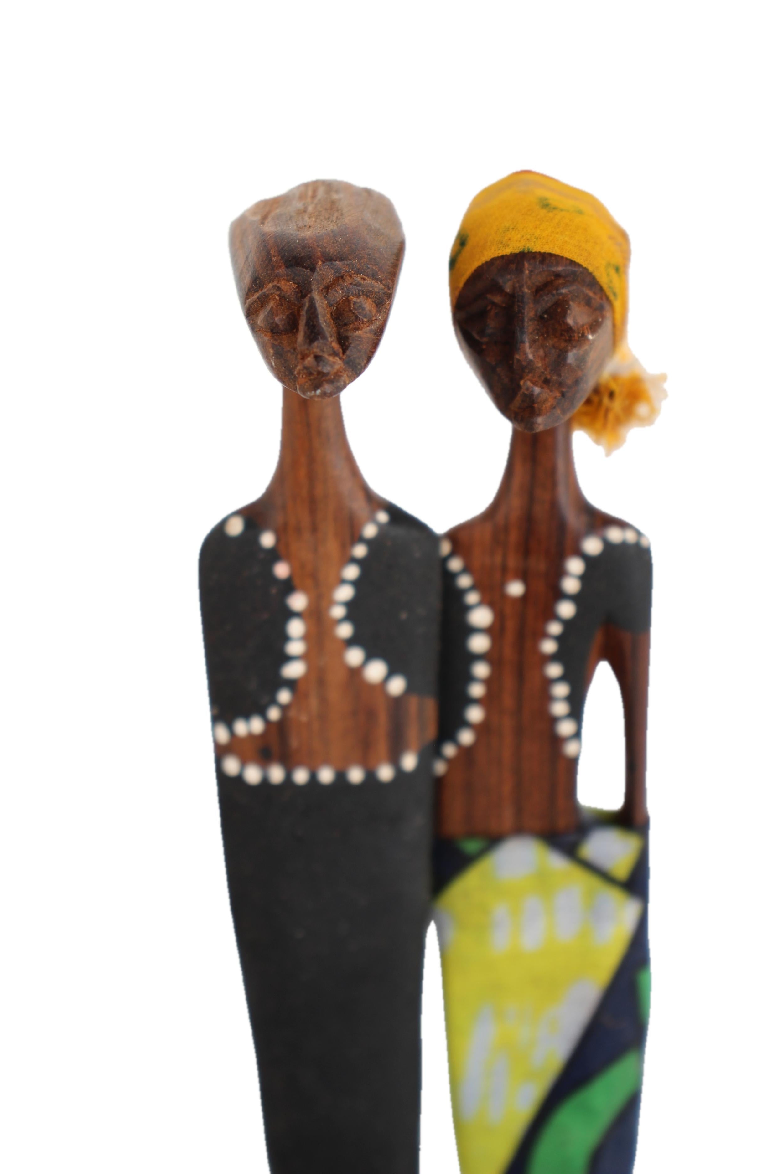 Makonde Tribe Mozambican Family ~6.7" Tall - New 2025
