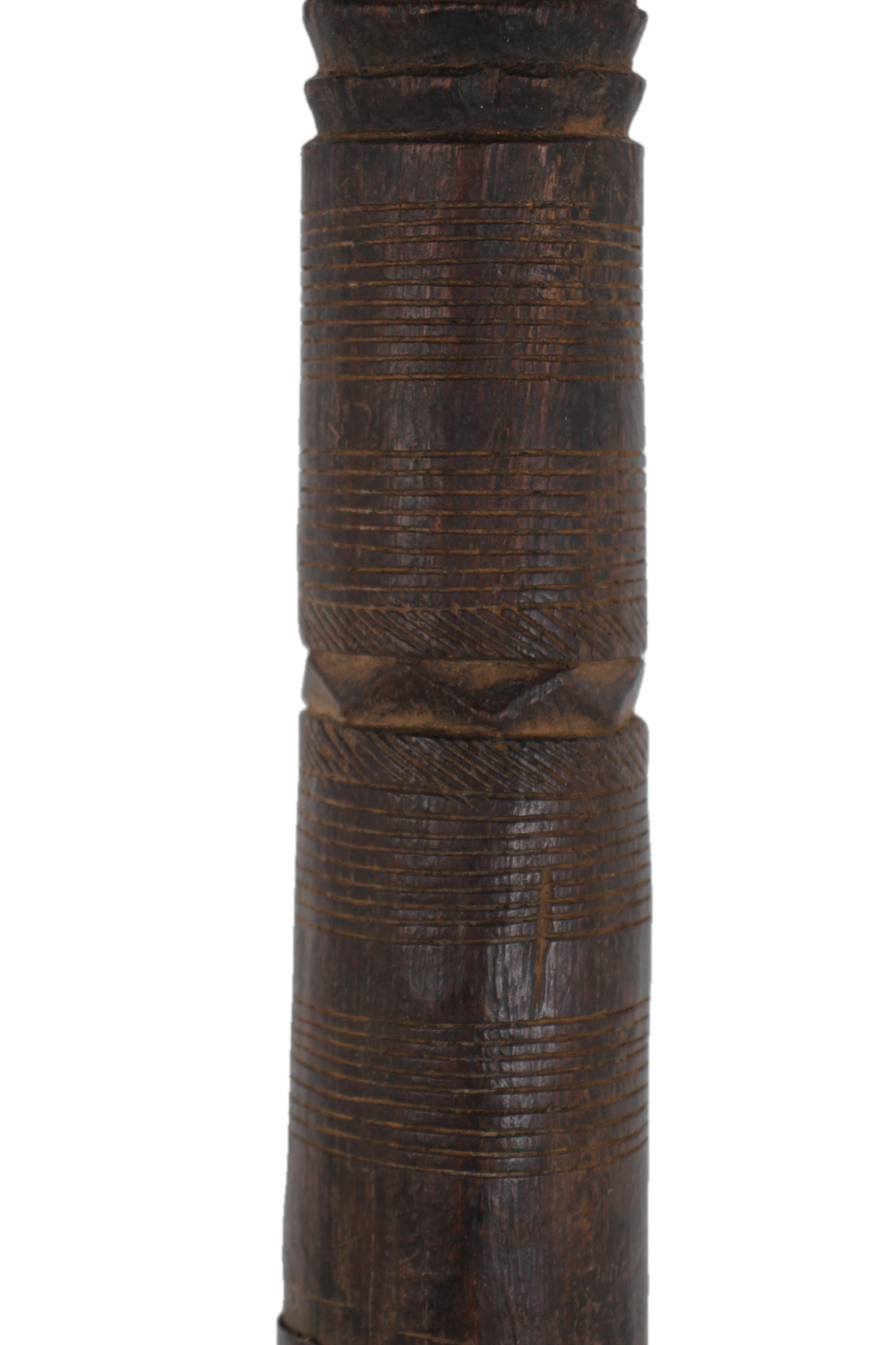 Tuareg Tribe Walking Stick ~44.9" Tall - New 2025 - Wooden and Basket Artifacts