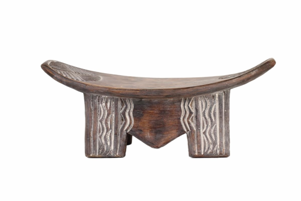 Ashanti Tribe Wooden Stools ~8.7" Tall (New 2026) - Furniture