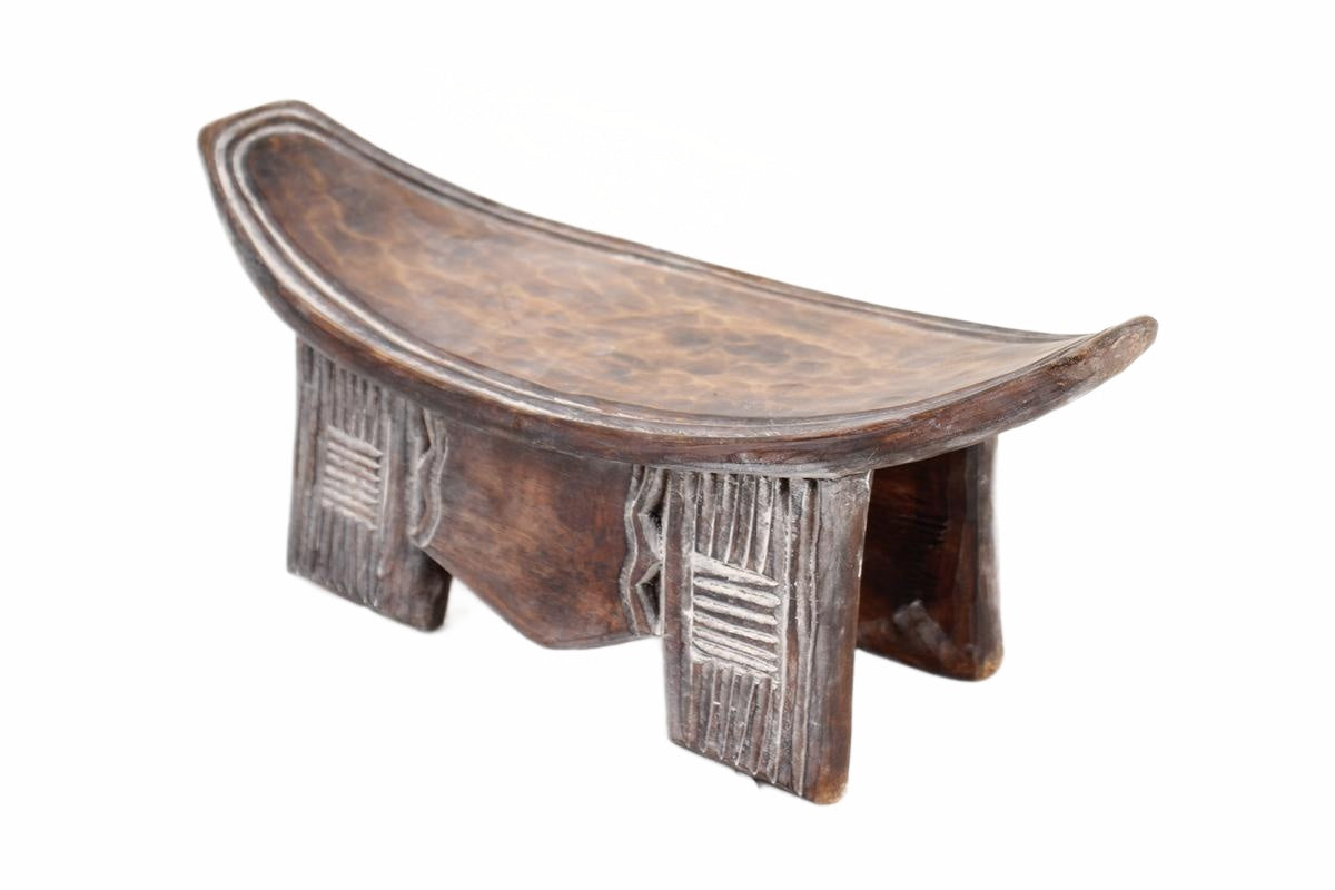 Ashanti Tribe Wooden Stools ~9.1" Tall (New 2026) - Furniture