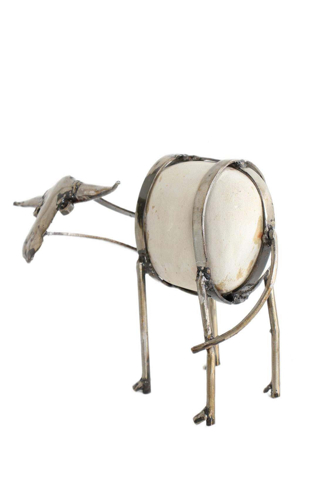 Shona Tribe Metal/Rock Bull Sculpture ~9.1" Tall (New 2026) - Sculpture & Statuary