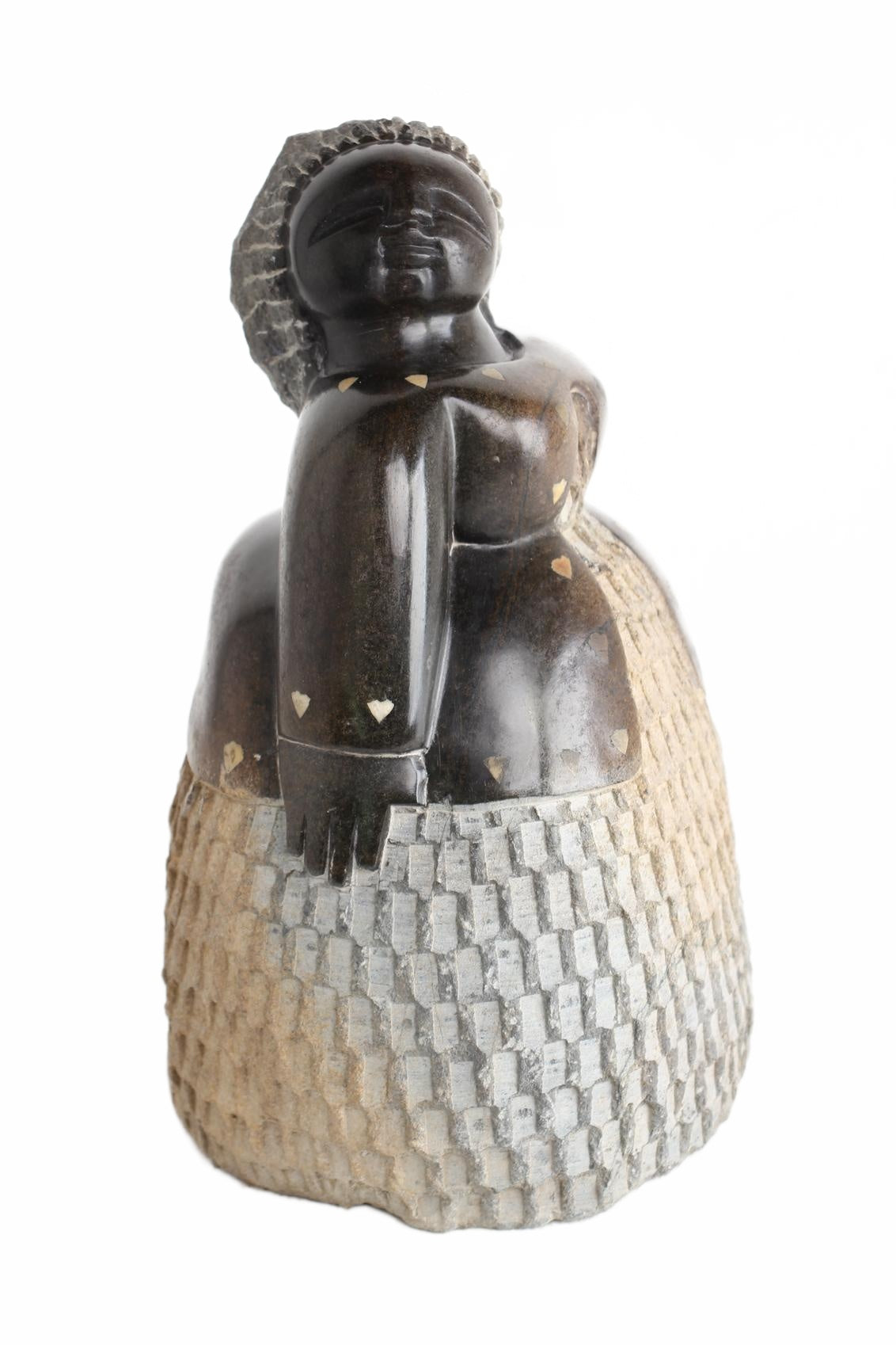Shona Tribe Springstone Fat Mamas ~13.8" Tall (New 2026) - Sculpture & Statuary
