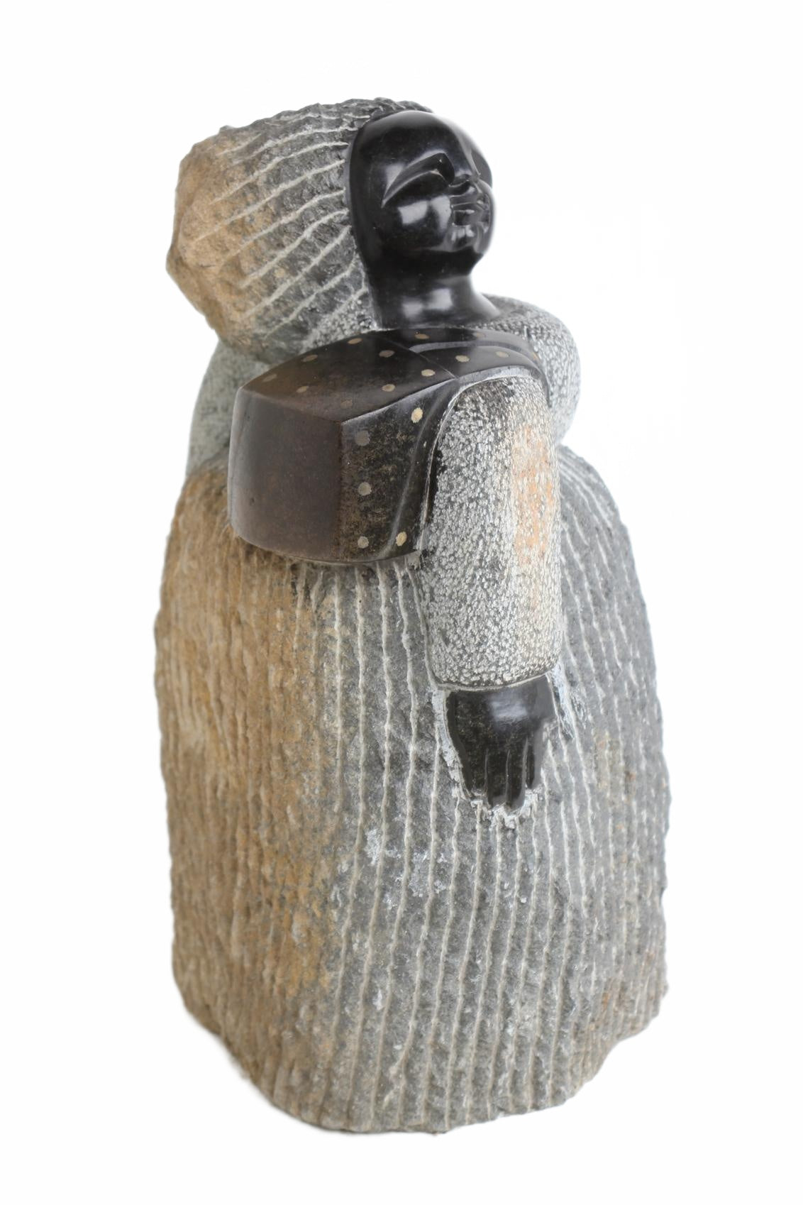 Shona Tribe Springstone Fat Mamas ~14.6" Tall (New 2026) - Sculpture & Statuary