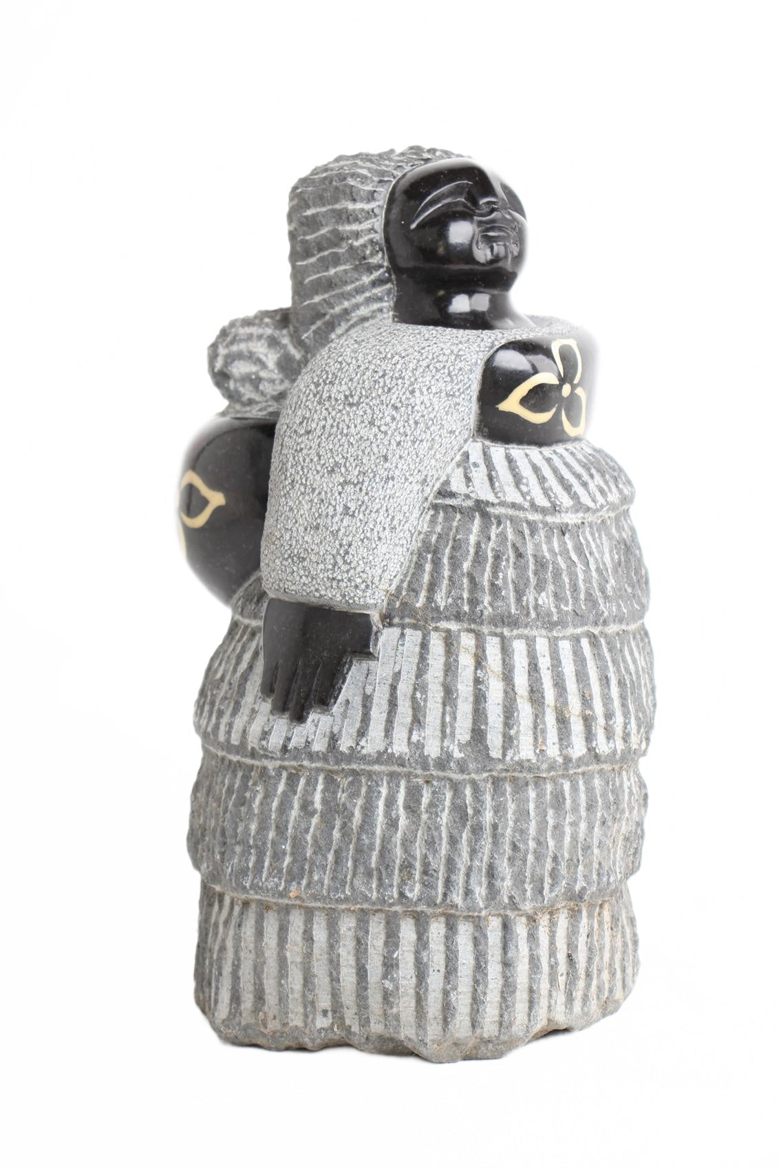 Shona Tribe Springstone Fat Mamas ~13.8" Tall (New 2026) - Sculpture & Statuary