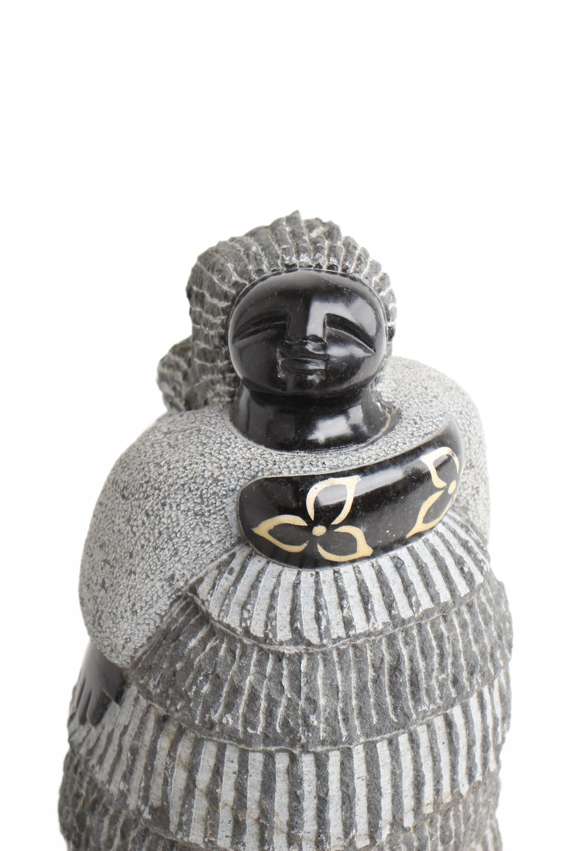 Shona Tribe Springstone Fat Mamas ~13.8" Tall (New 2026) - Sculpture & Statuary