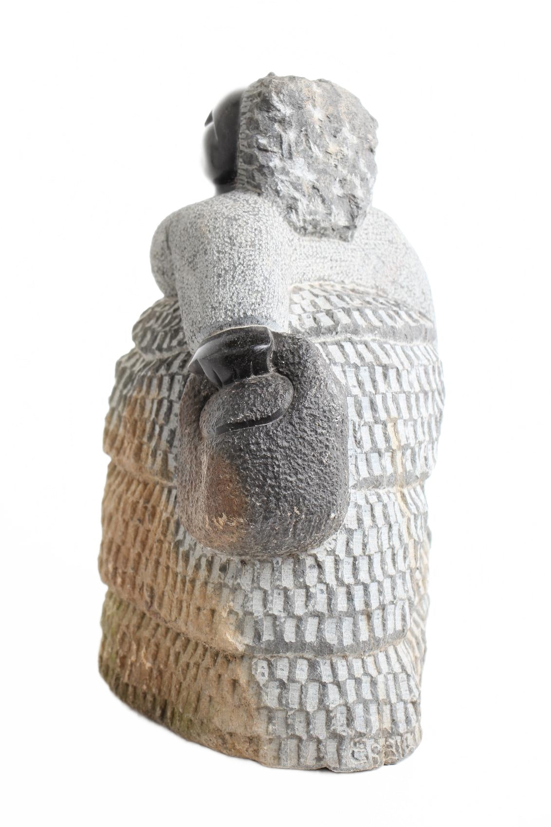 Shona Tribe Springstone Fat Mamas ~14.6" Tall (New 2026) - Sculpture & Statuary