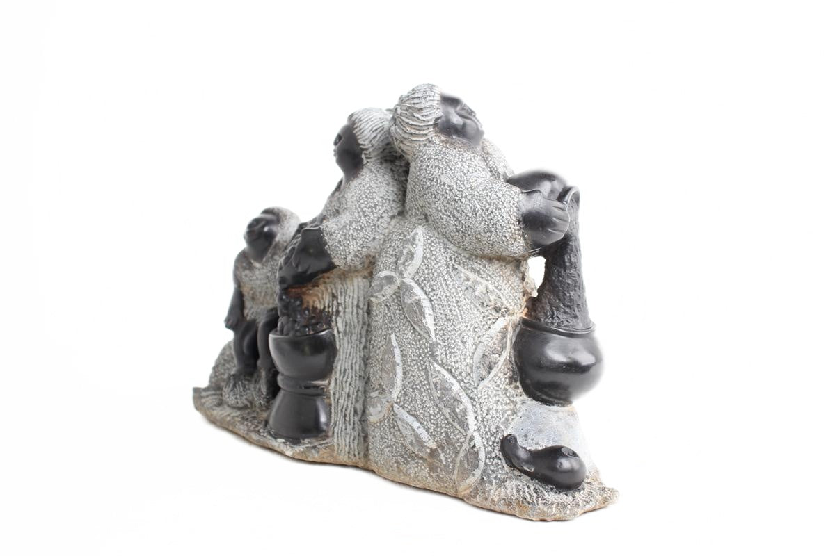 Shona Tribe Springstone Fat Mamas ~12.6" Tall (New 2026) - Sculpture & Statuary
