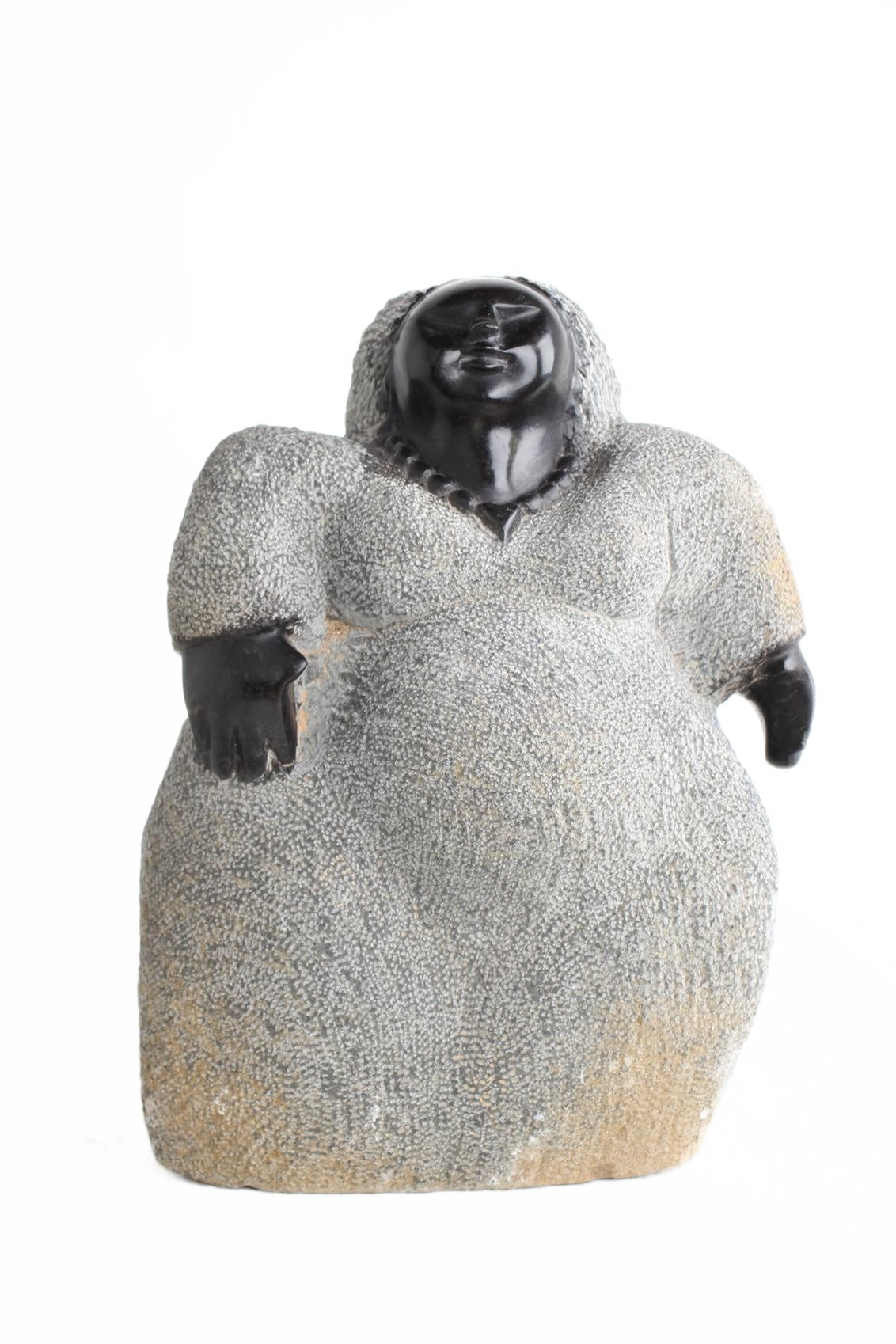 Shona Tribe Springstone Fat Mamas ~16.5" Tall (New 2026) - Sculpture & Statuary