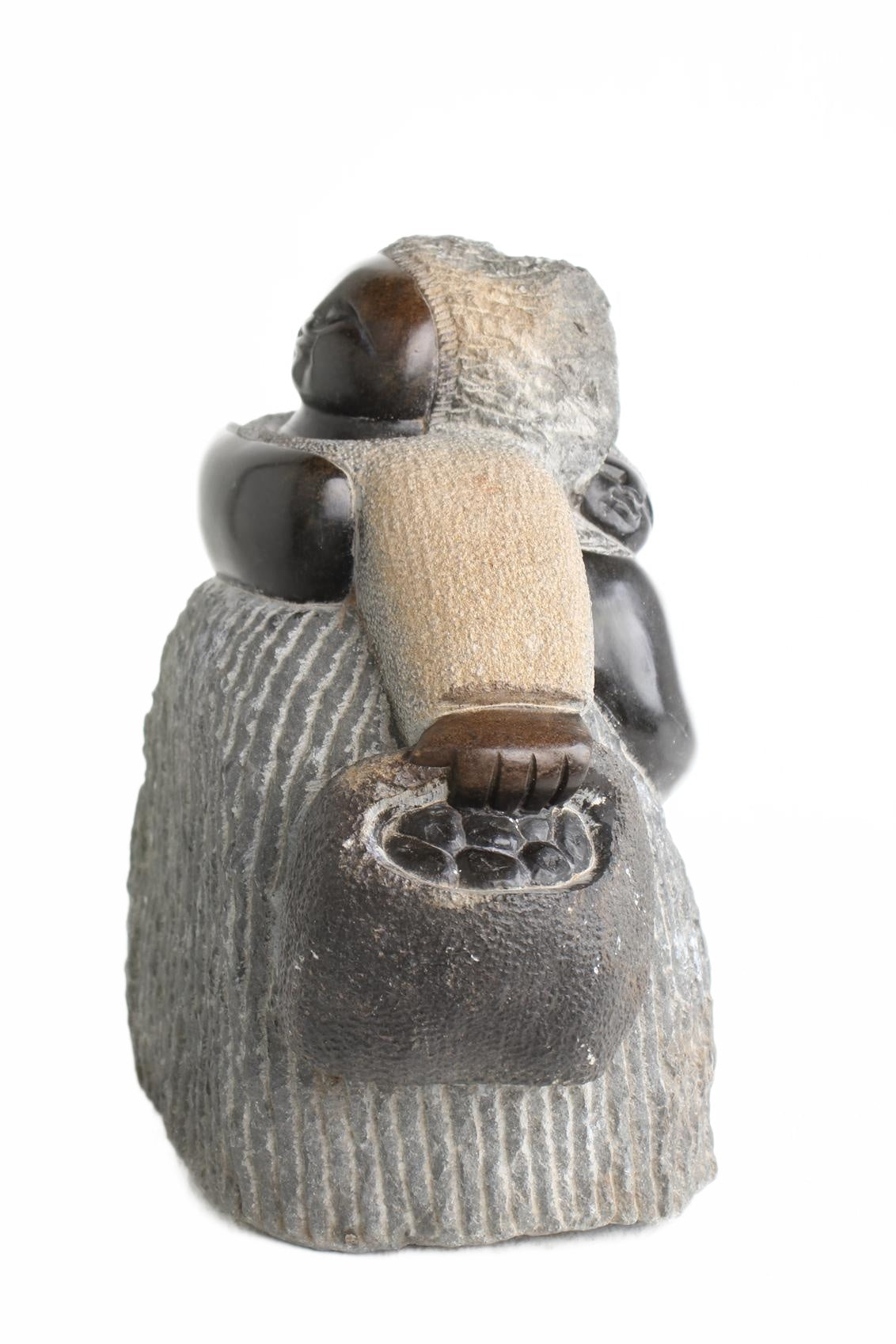 Shona Tribe Springstone Fat Mamas ~15.7" Tall (New 2026) - Sculpture & Statuary