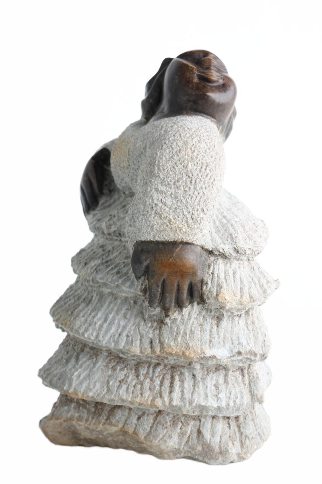 Shona Tribe Springstone Fat Mamas ~17.3" Tall (New 2026) - Sculpture & Statuary