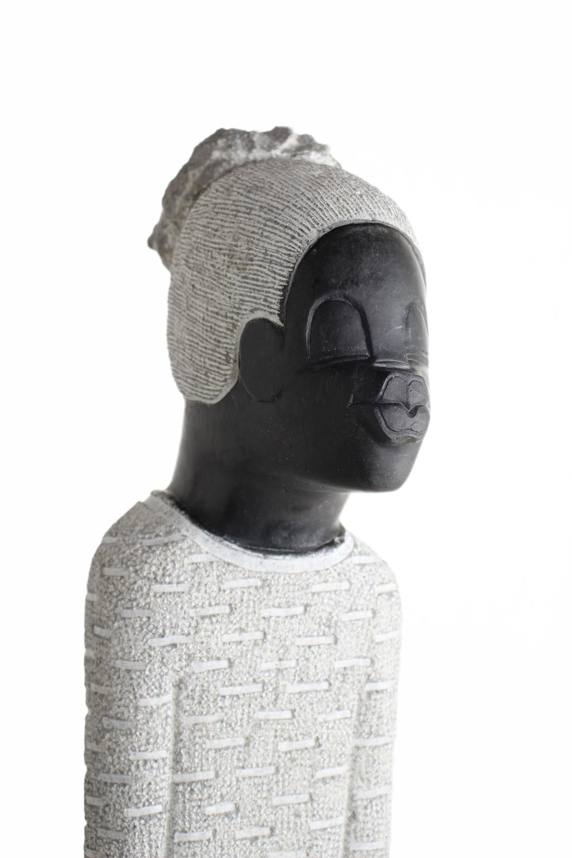 Shona Tribe Springstone Book Reader ~36.2" Tall (New 2026) - Sculpture & Statuary