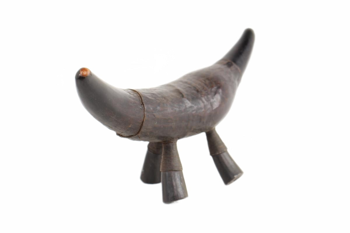Tikar Tribe Wooden Headrest ~6.7" Tall (New 2026) - Sculpture & Statuary