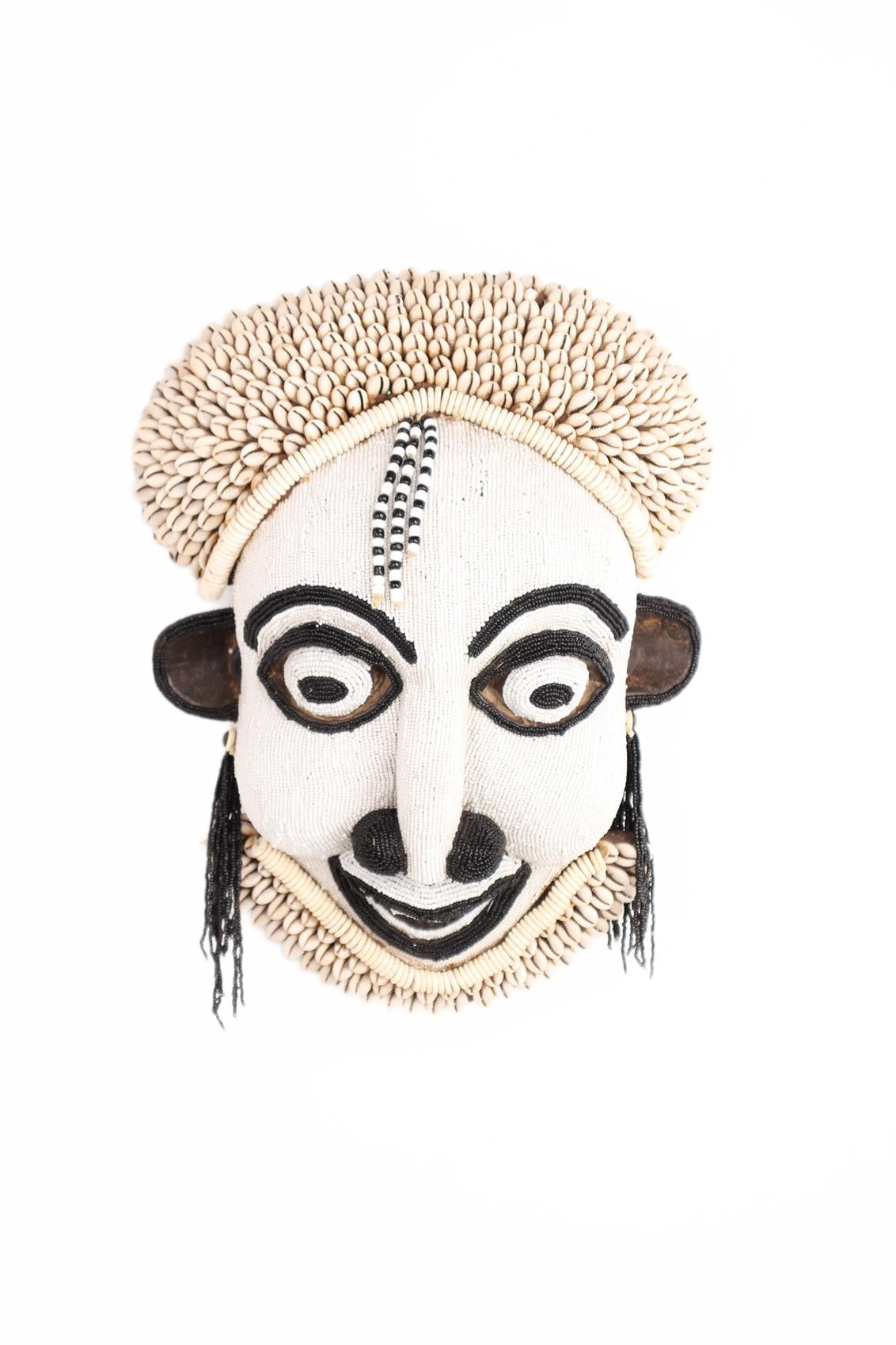 Bamileke Tribe Beaded Mask ~15.7" Tall (New 2026) - Masks