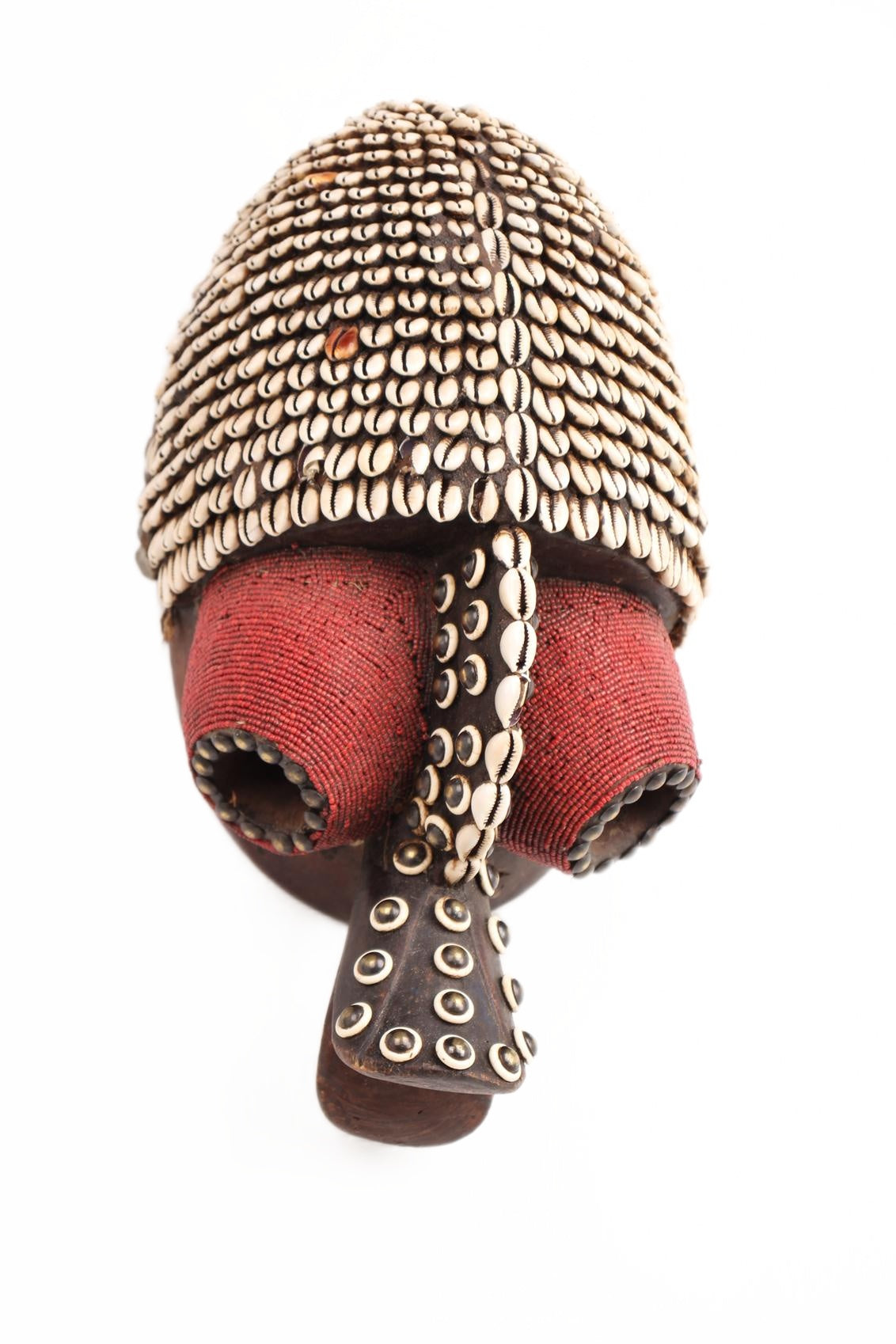 Basonge/Songye Tribe Beaded Mask ~17.3" Tall (New 2026) - Masks