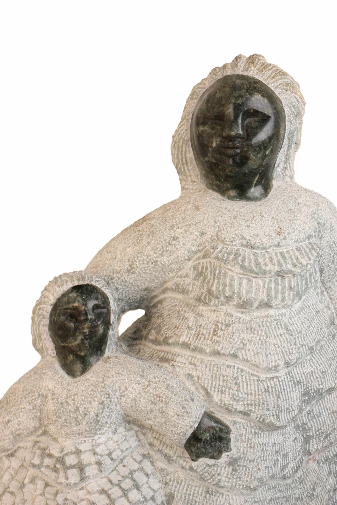 Shona Tribe Springstone Mother and Child ~21.7" Tall (New 2026) - Sculpture & Statuary
