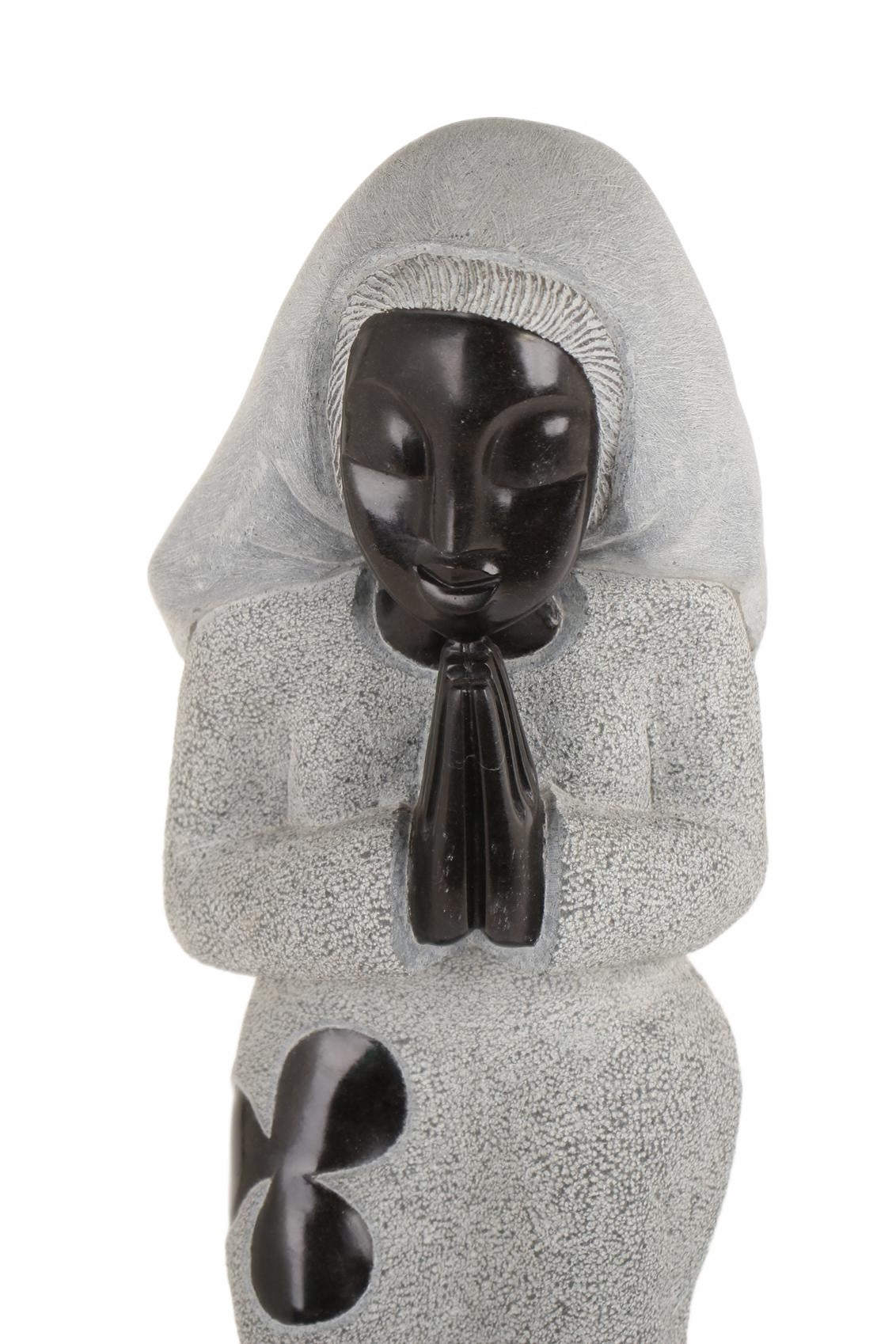 Shona Tribe Springstone Praying Woman Sculpture ~28.7" Tall (New 2026) - Sculpture & Statuary