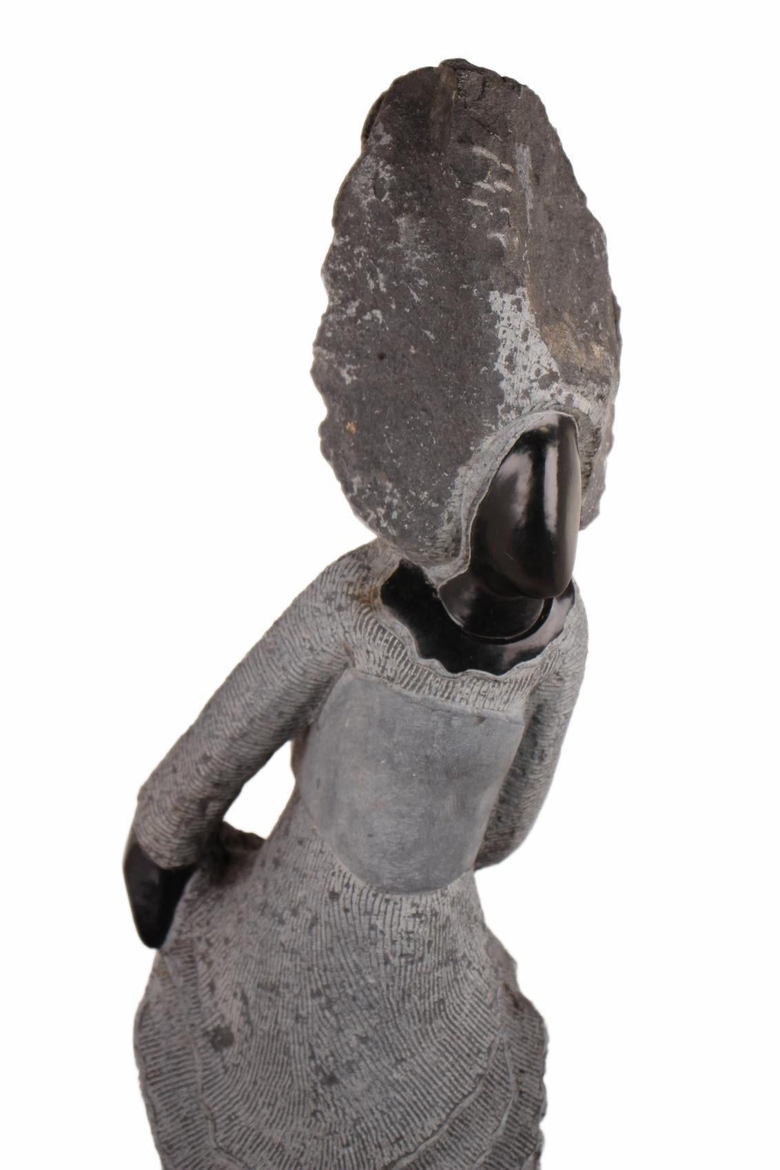 Shona Tribe Springstone Mother and Child ~46.1" Tall (New 2026) - Sculpture & Statuary