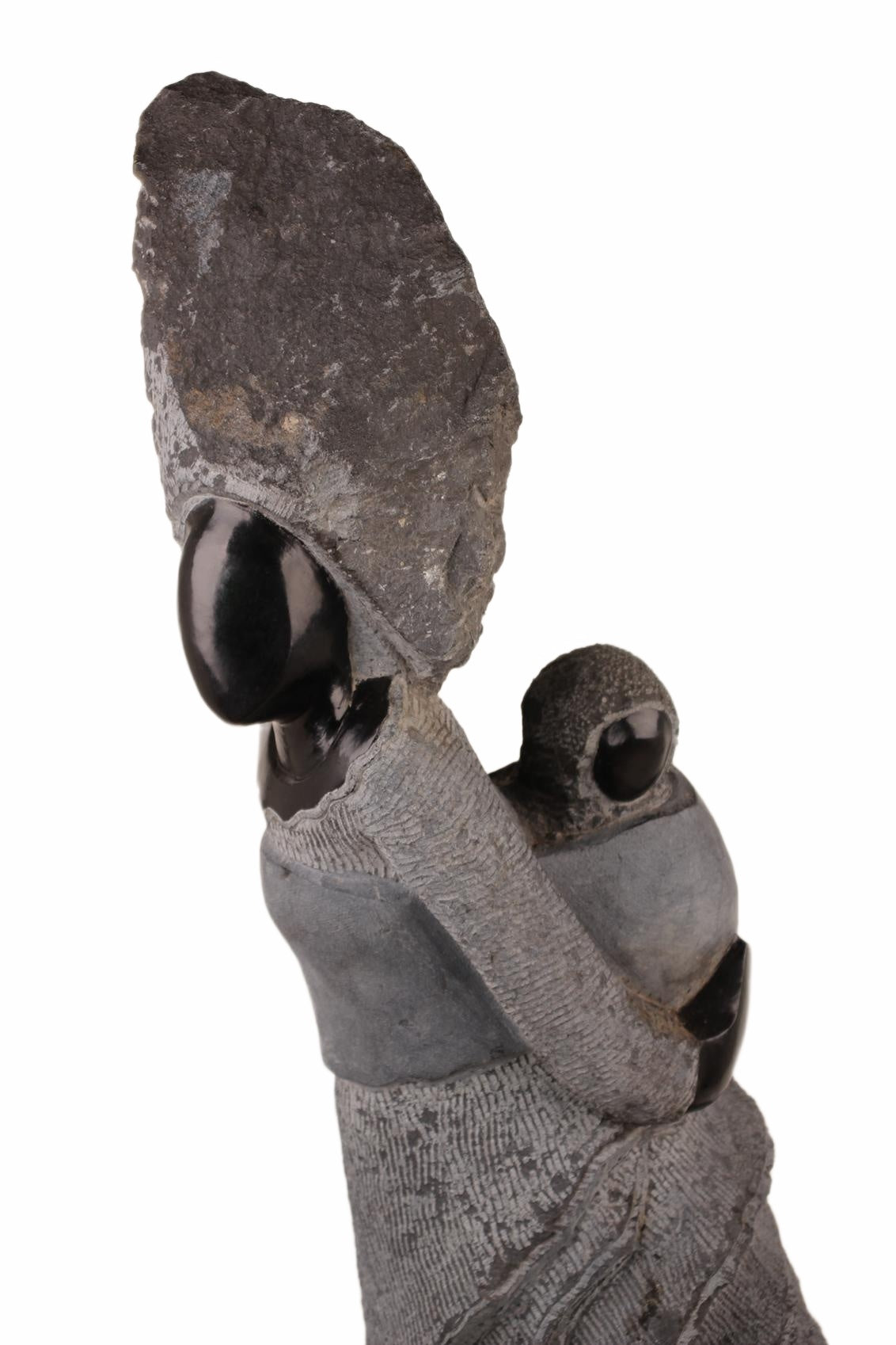 Shona Tribe Springstone Mother and Child ~46.1" Tall (New 2026) - Sculpture & Statuary