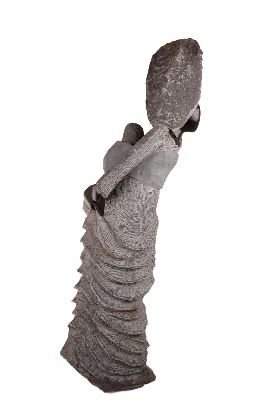 Shona Tribe Springstone Mother and Child ~46.1" Tall (New 2026) - Sculpture & Statuary