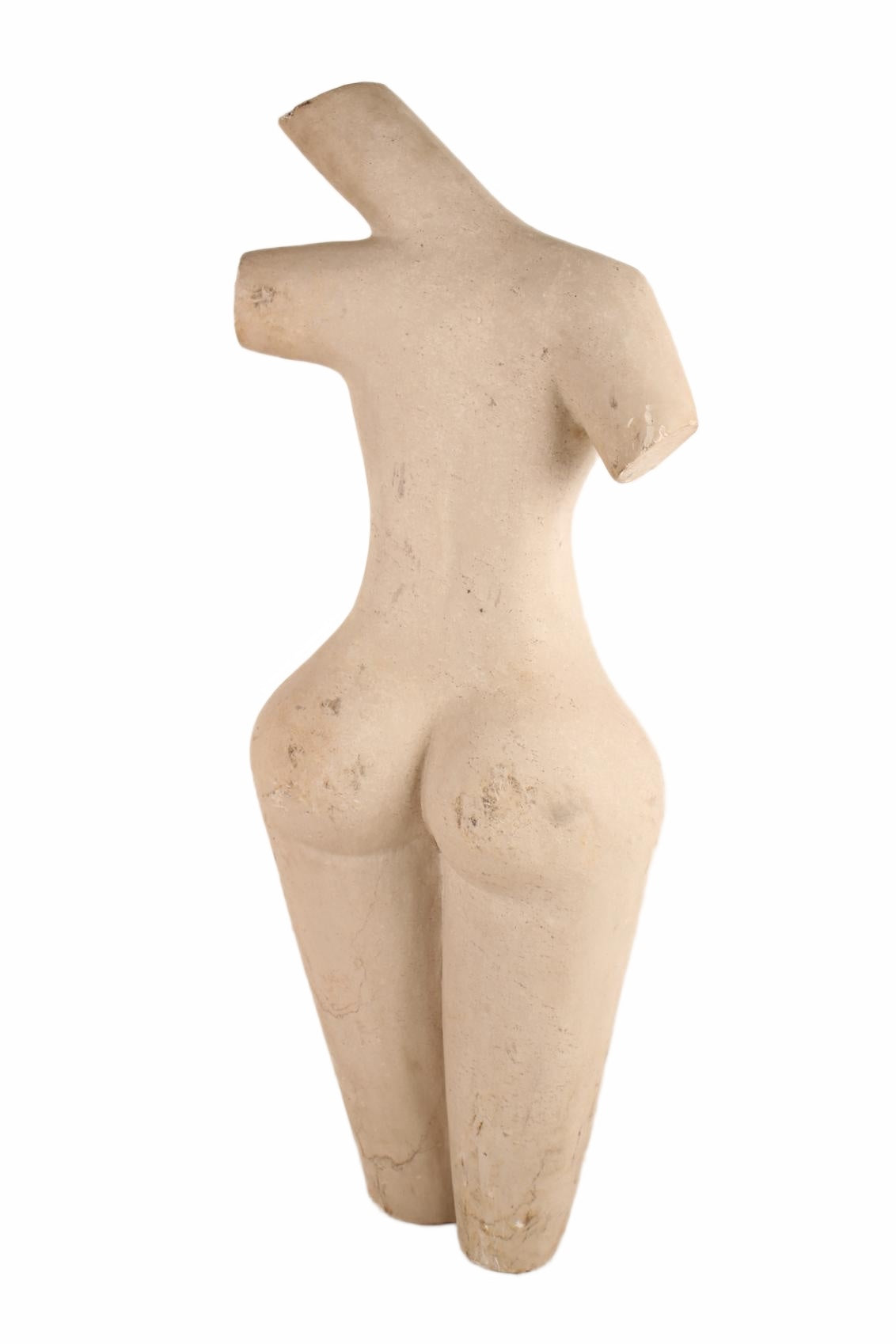 Shona Tribe Dolomite Female Torsos ~38.6" Tall (New 2026) - Sculpture & Statuary