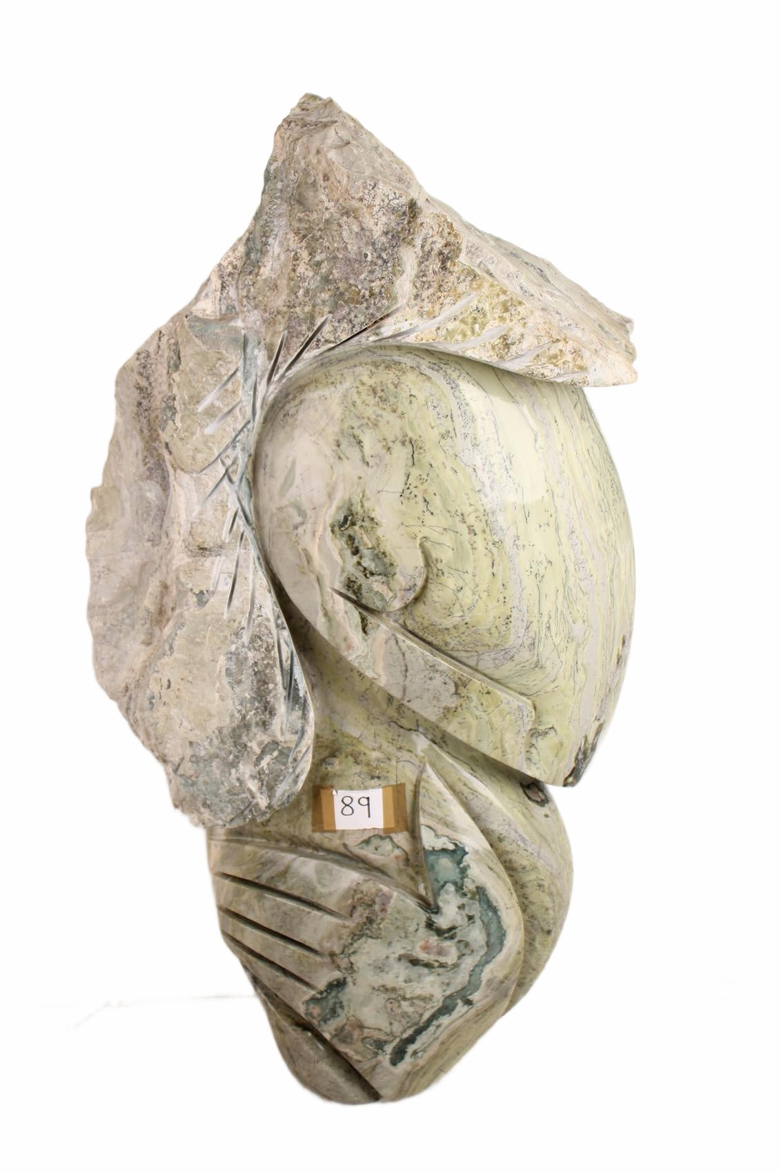 Shona Tribe Butter Jade Thinker ~40.9" Tall (New 2026) - Sculpture & Statuary