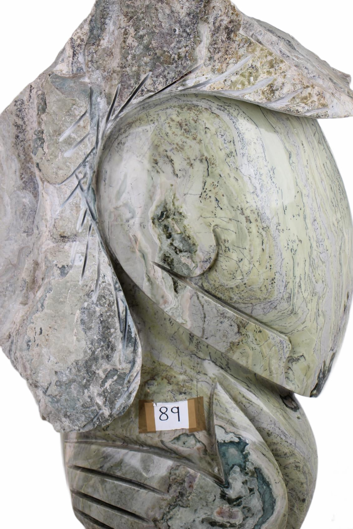 Shona Tribe Butter Jade Thinker ~40.9" Tall (New 2026) - Sculpture & Statuary