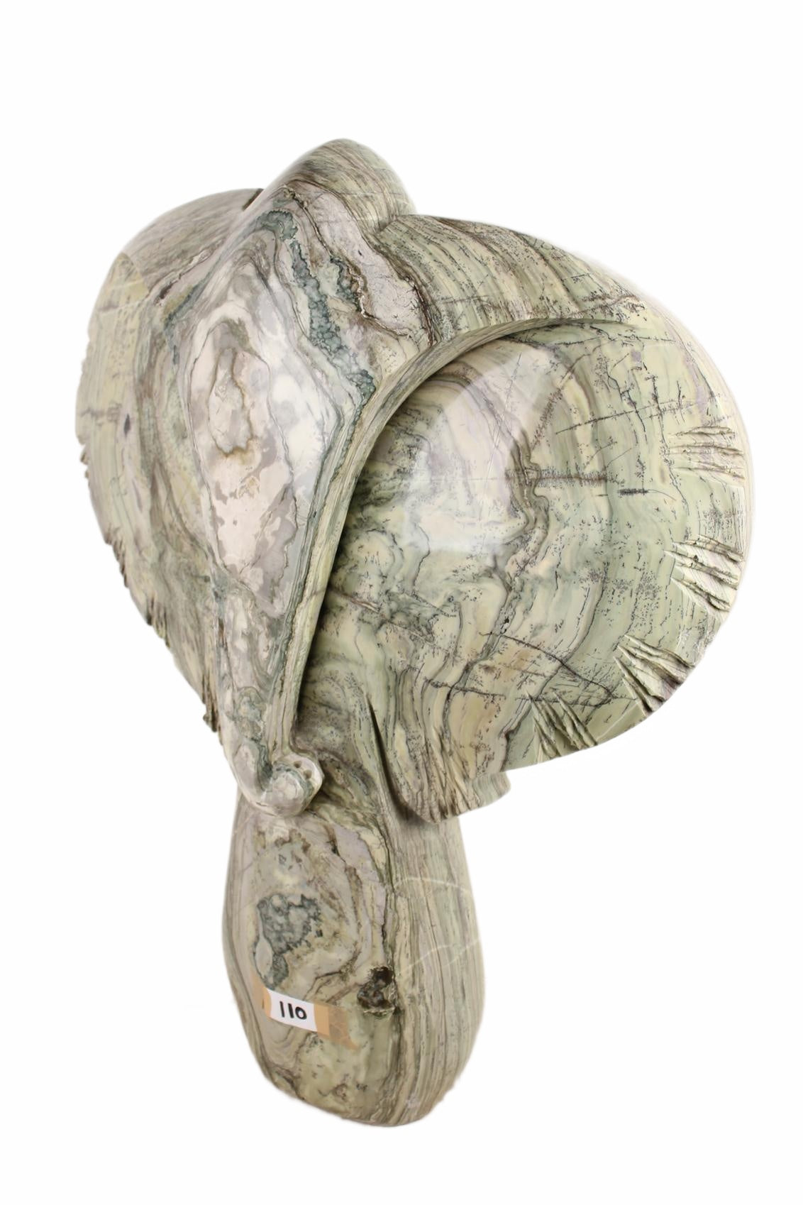Shona Tribe Butter Jade Elephant ~39.8" Tall (New 2026) - Sculpture & Statuary