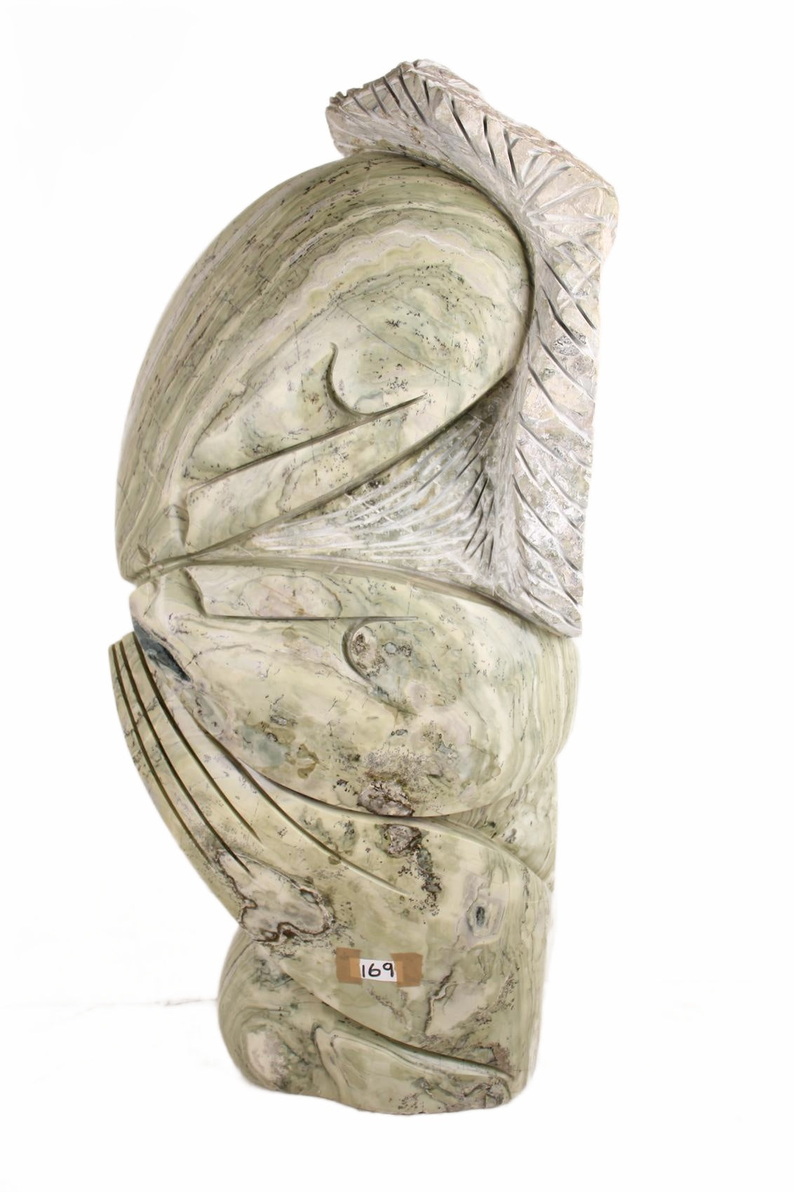 Shona Tribe Butter Jade Mother and Child ~48.0" Tall (New 2026)