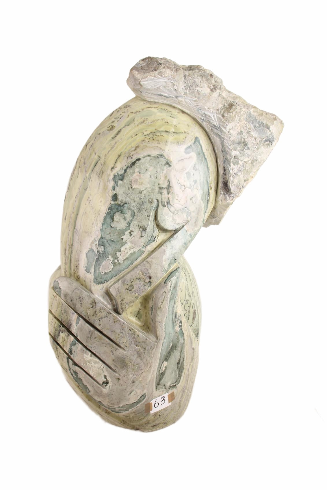 Shona Tribe Butter Jade Thinker ~42.9" Tall (New 2026)